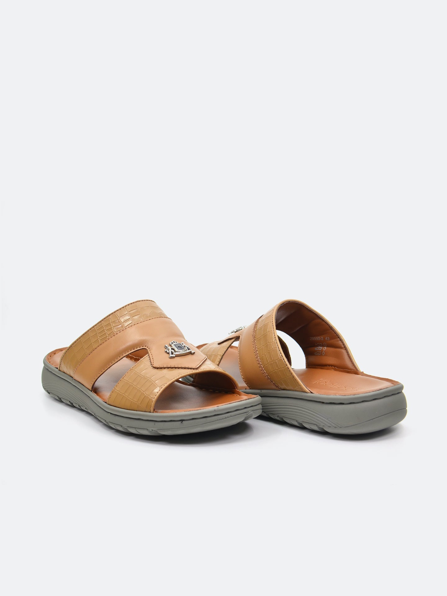 Barjeel Uno 29550-3 Men's Arabic Sandals #color_Brown