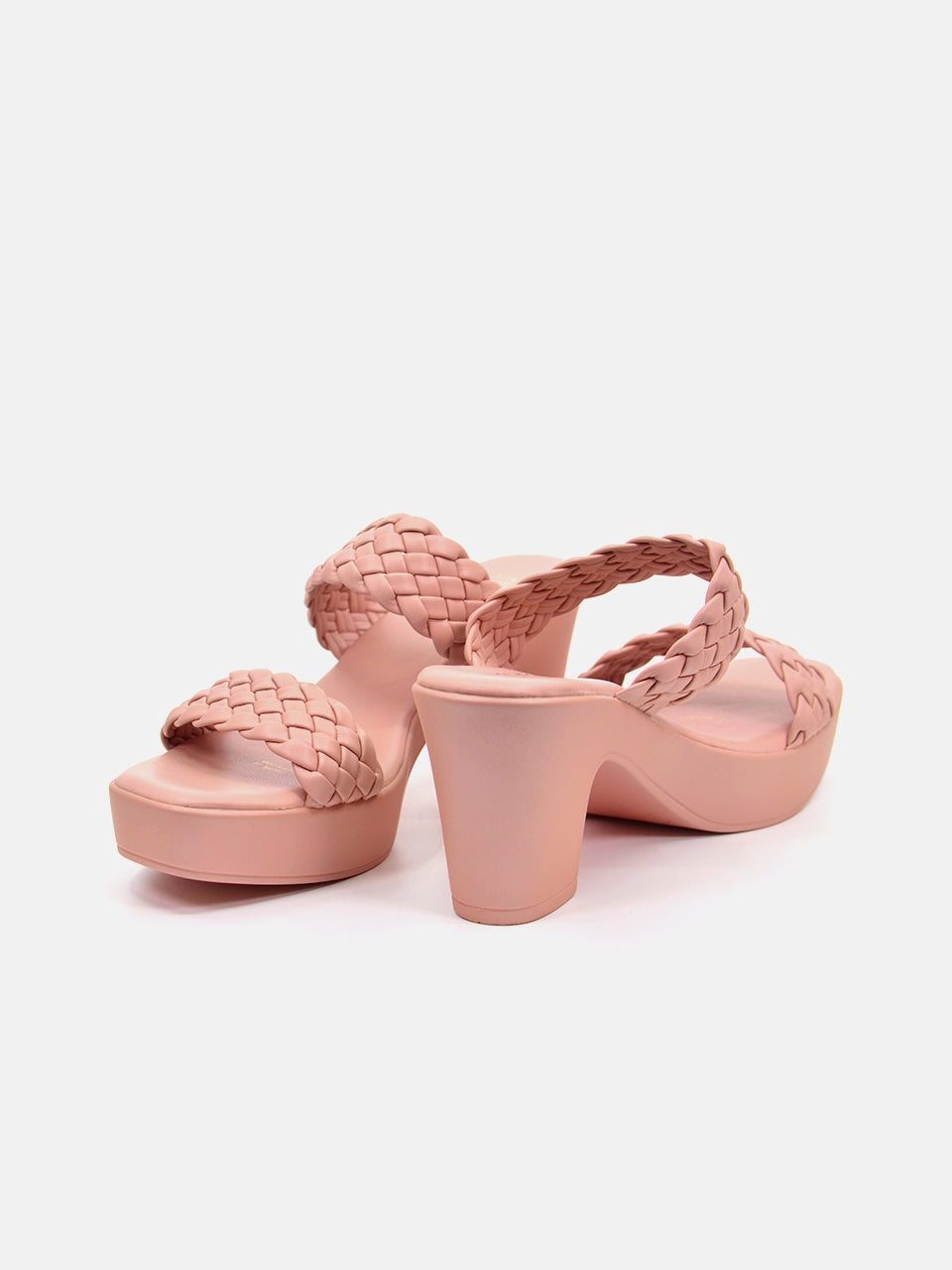 Michelle Morgan 114RJ85E Women's Braided Strap Sandals #color_Pink