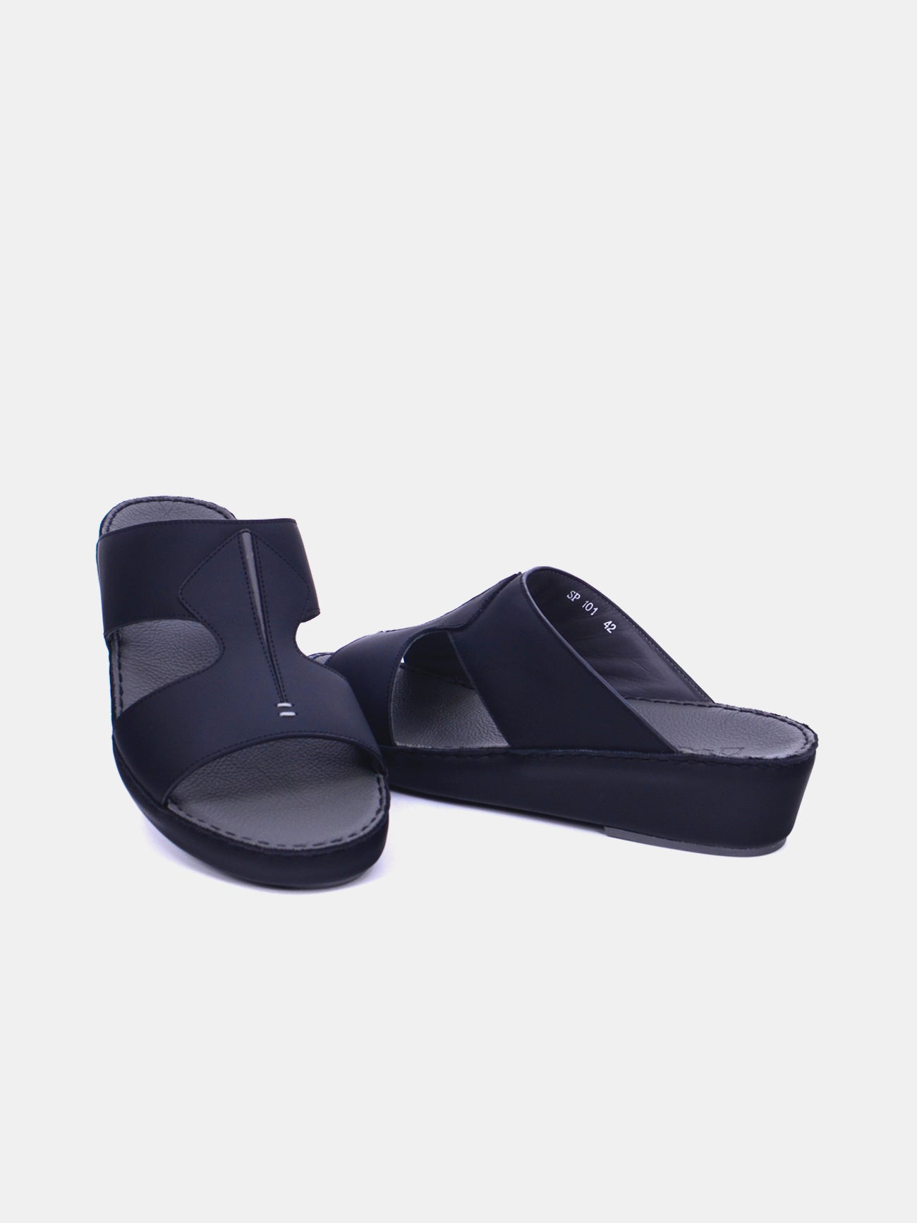 Barjeel Uno SP-101 Men's Sandals #color_Black