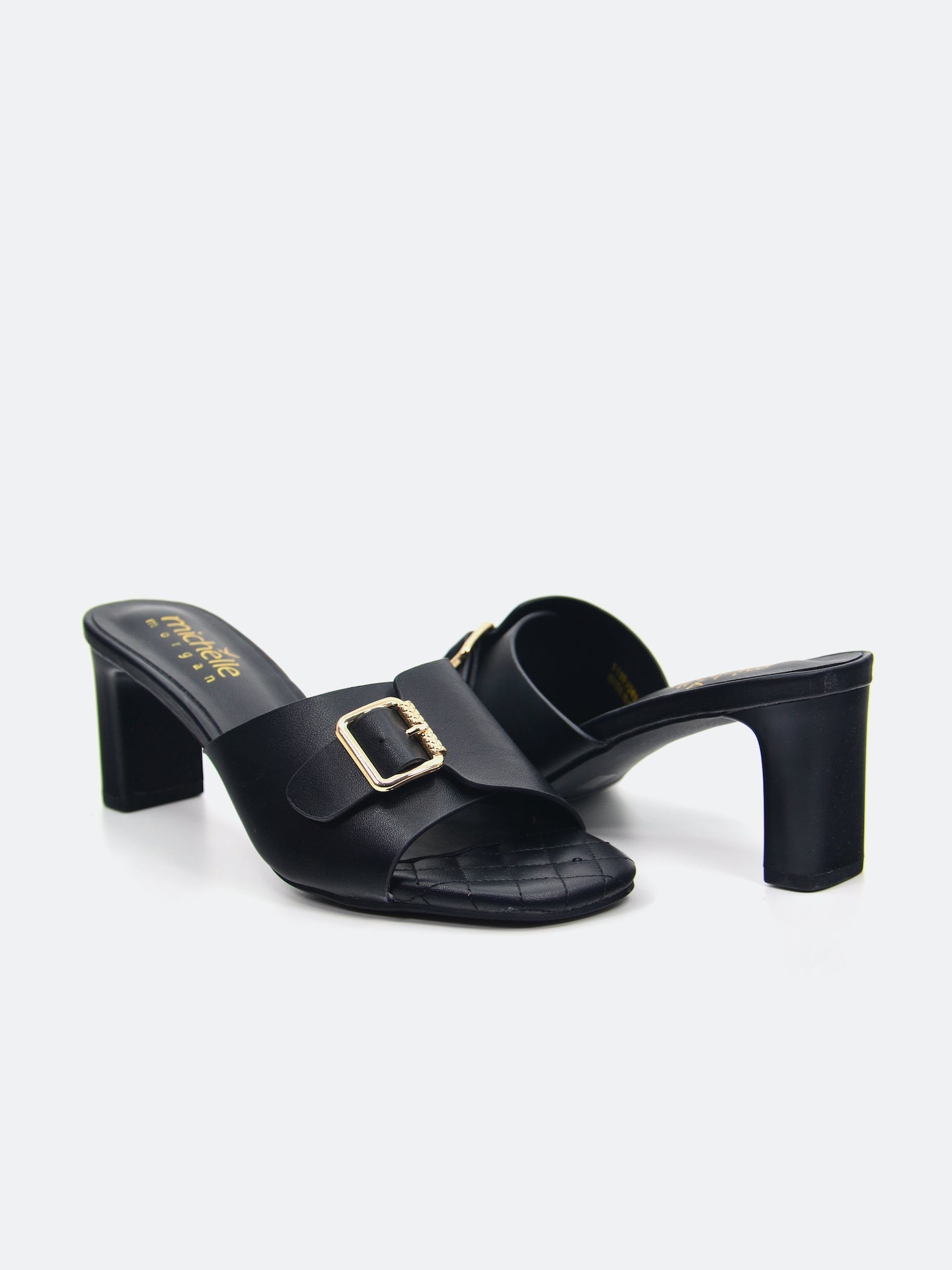 Michelle Morgan 113RJ282 Women's Heeled Sandals #color_Black