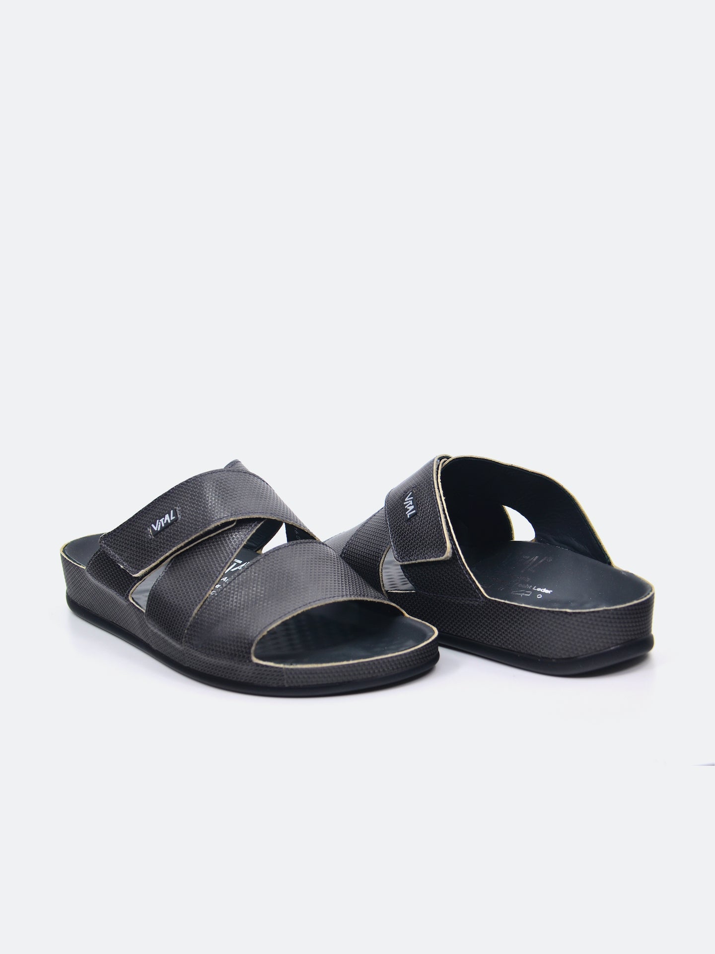 Vital 09080S Men's Slider Sandals #color_Grey