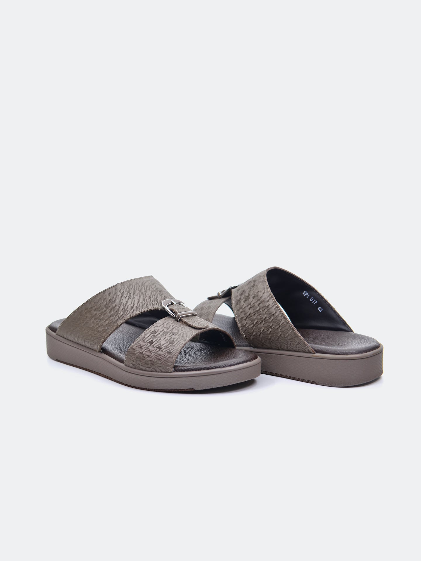 Barjeel Uno SP1-017 Men's Arabic Sandals #color_Beige