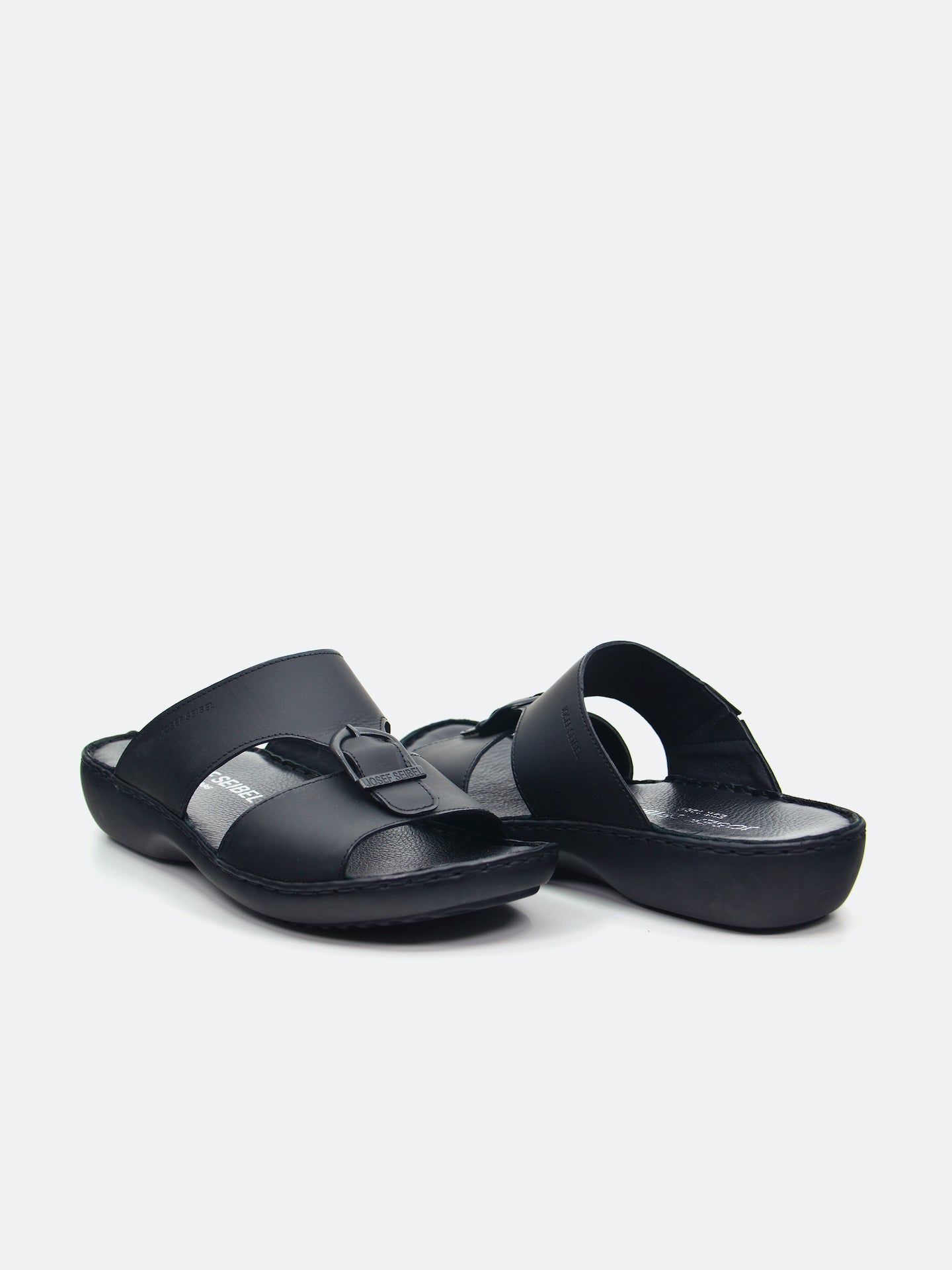Josef Seibel Men's Slider Sandals #color_Black