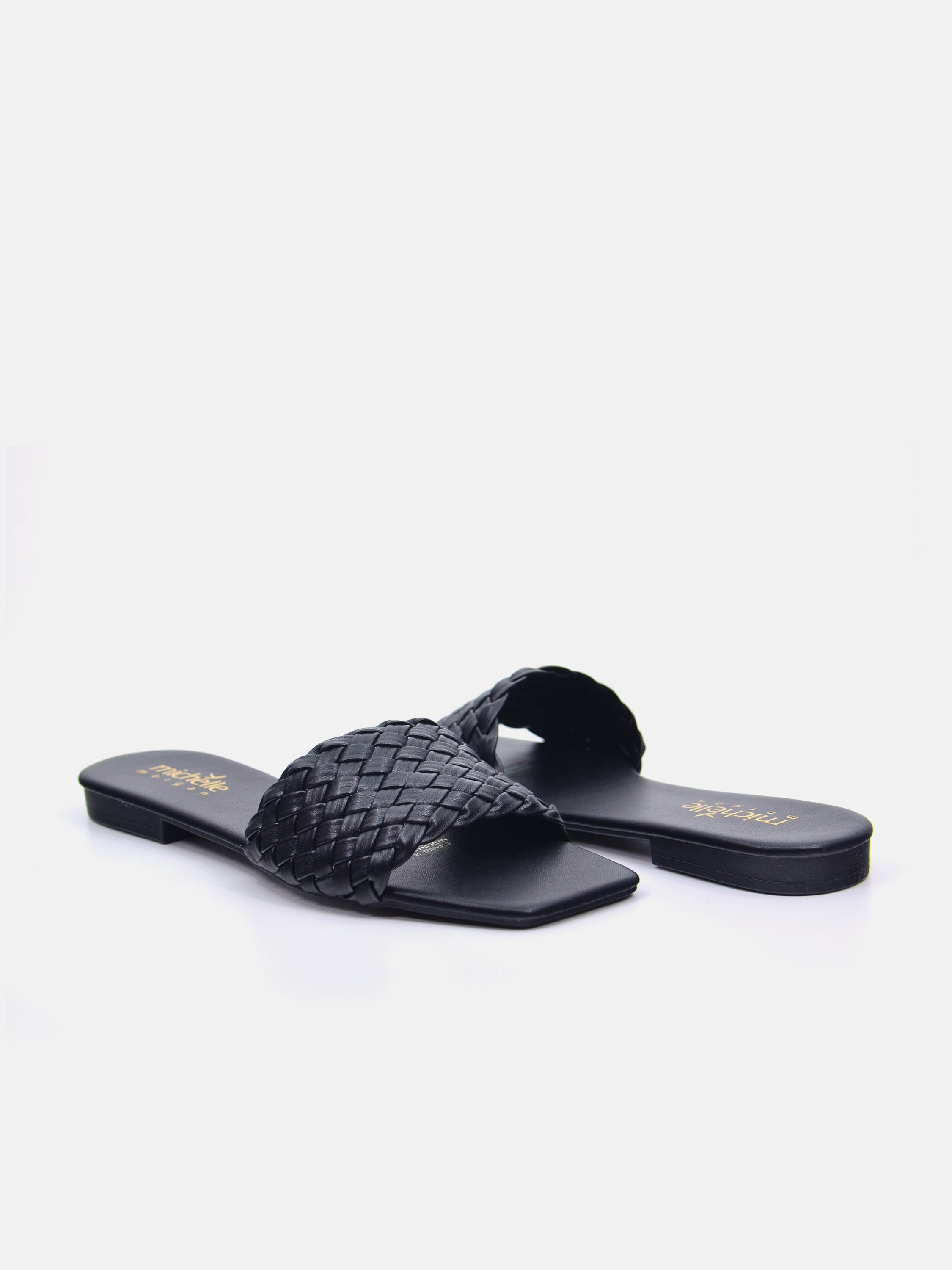 Michelle Morgan 014RJ803 Women's Flat Sandals #color_Black