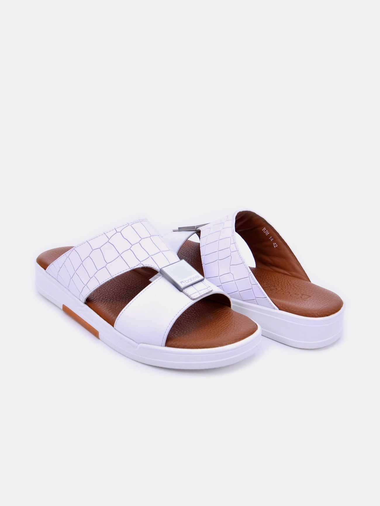 Barjeel Uno BJM 14 Men's Sandals #color_White