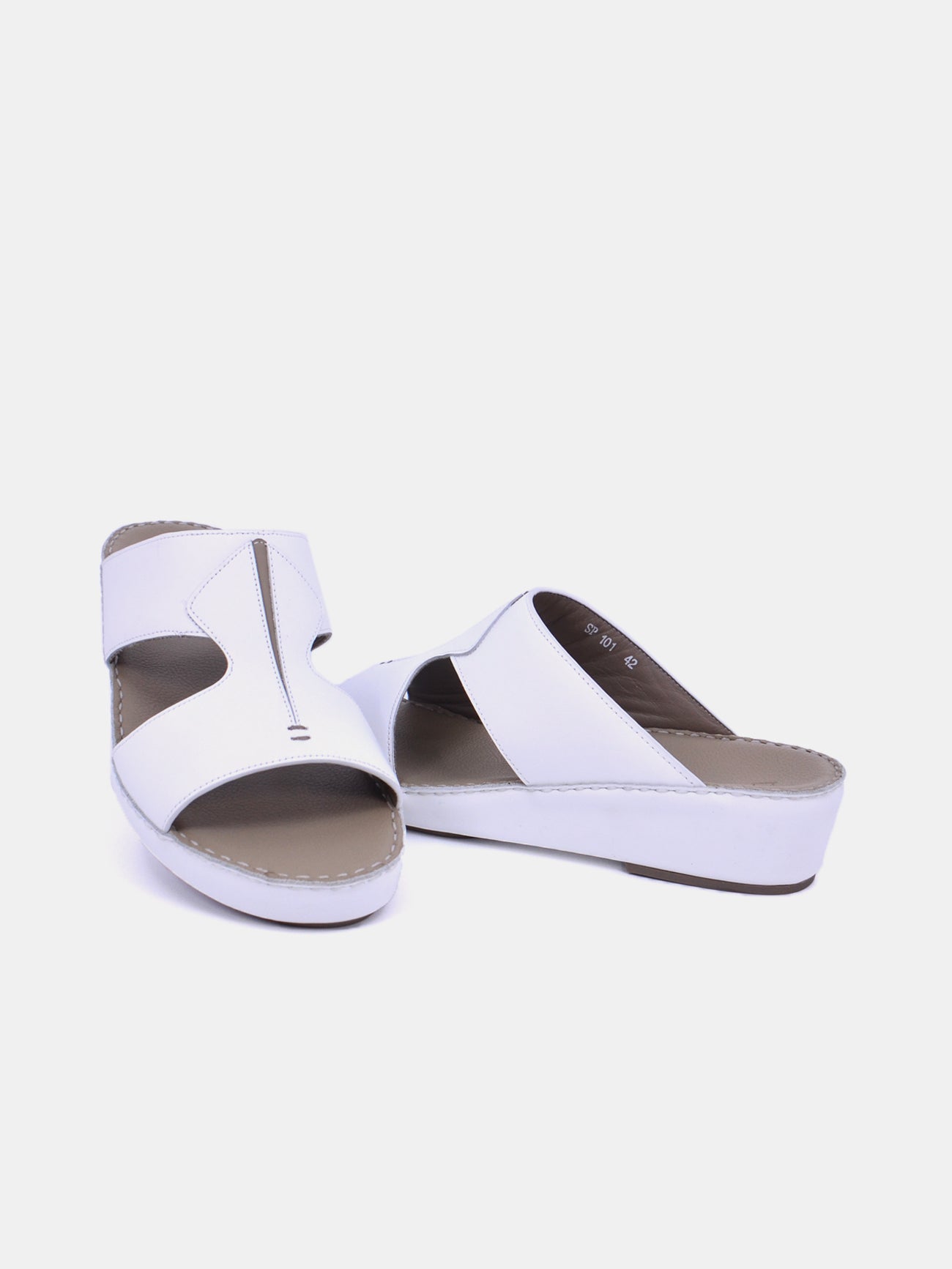 Barjeel Uno SP-101 Men's Sandals #color_White