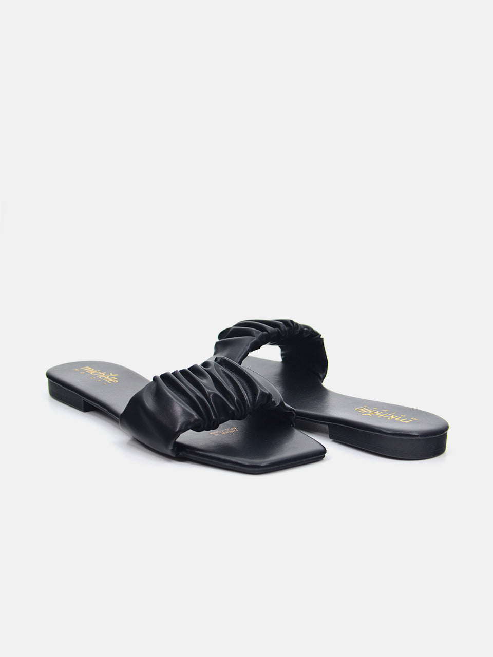 Michelle Morgan 114RJ807 Women's Flat Sandals #color_Black