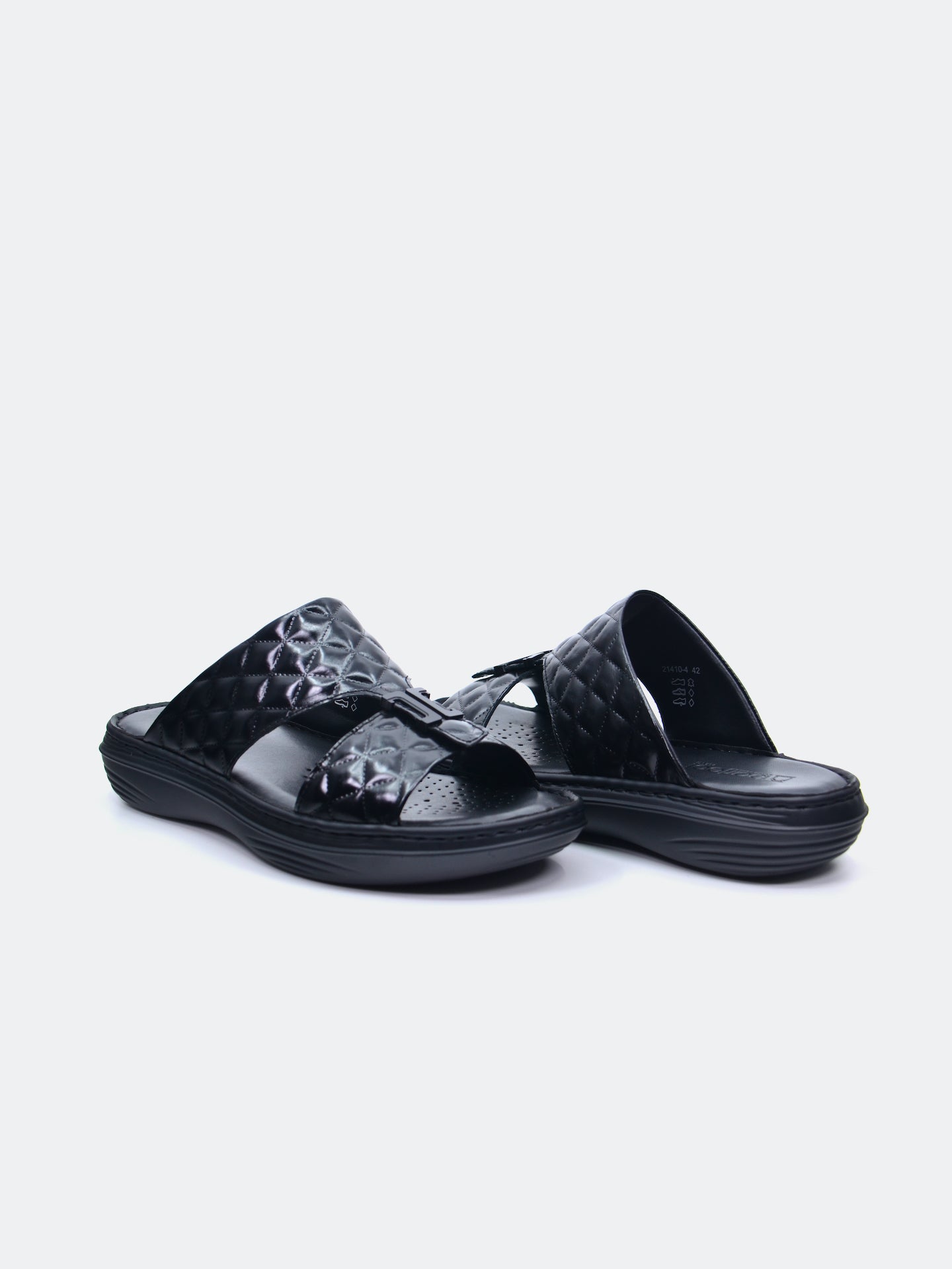 Barjeel Uno 21410-4 Men's Arabic Sandals #color_Black