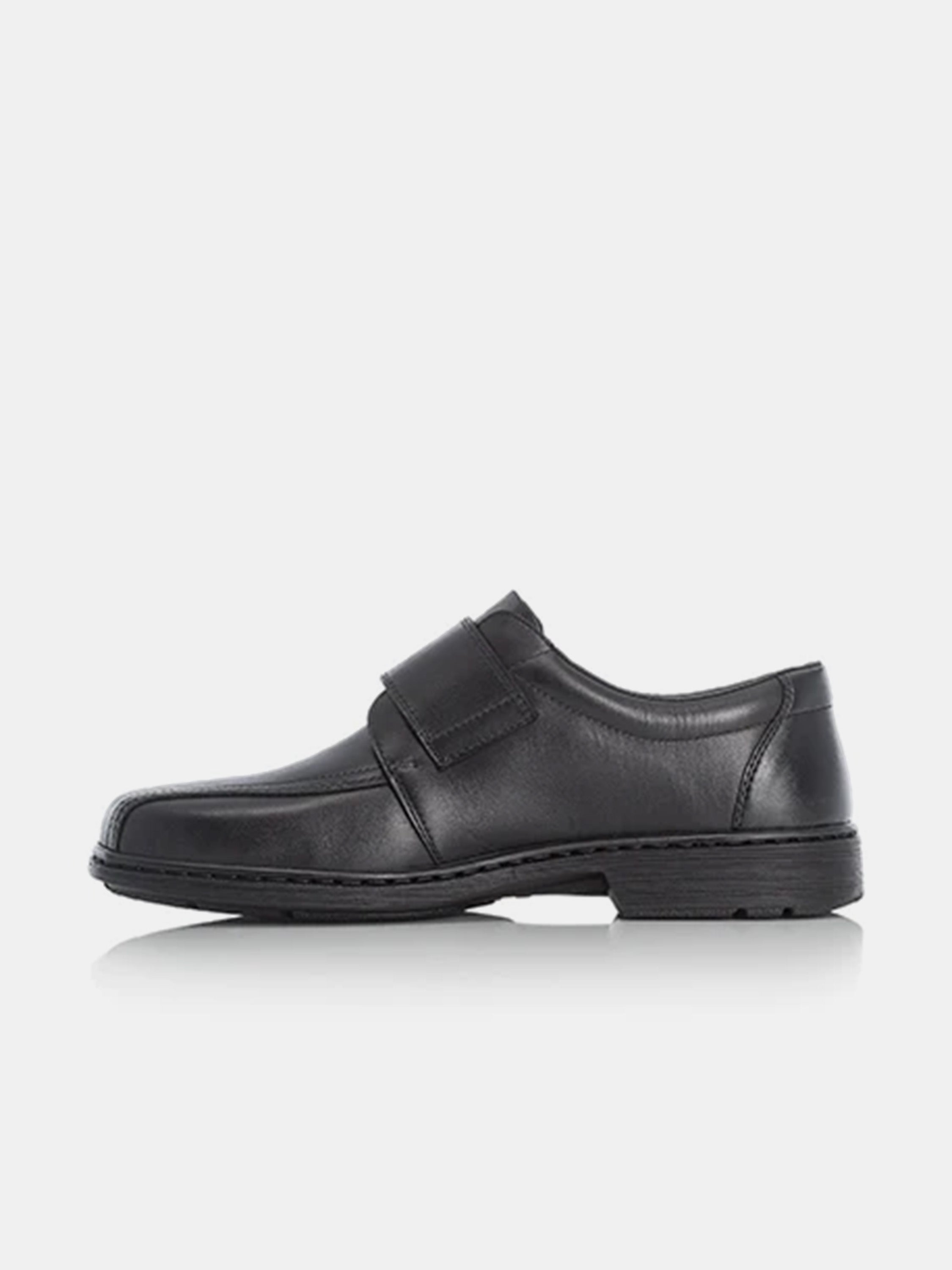 Rieker 020850 Men's Casual Velcro Strap Shoes #color_Black