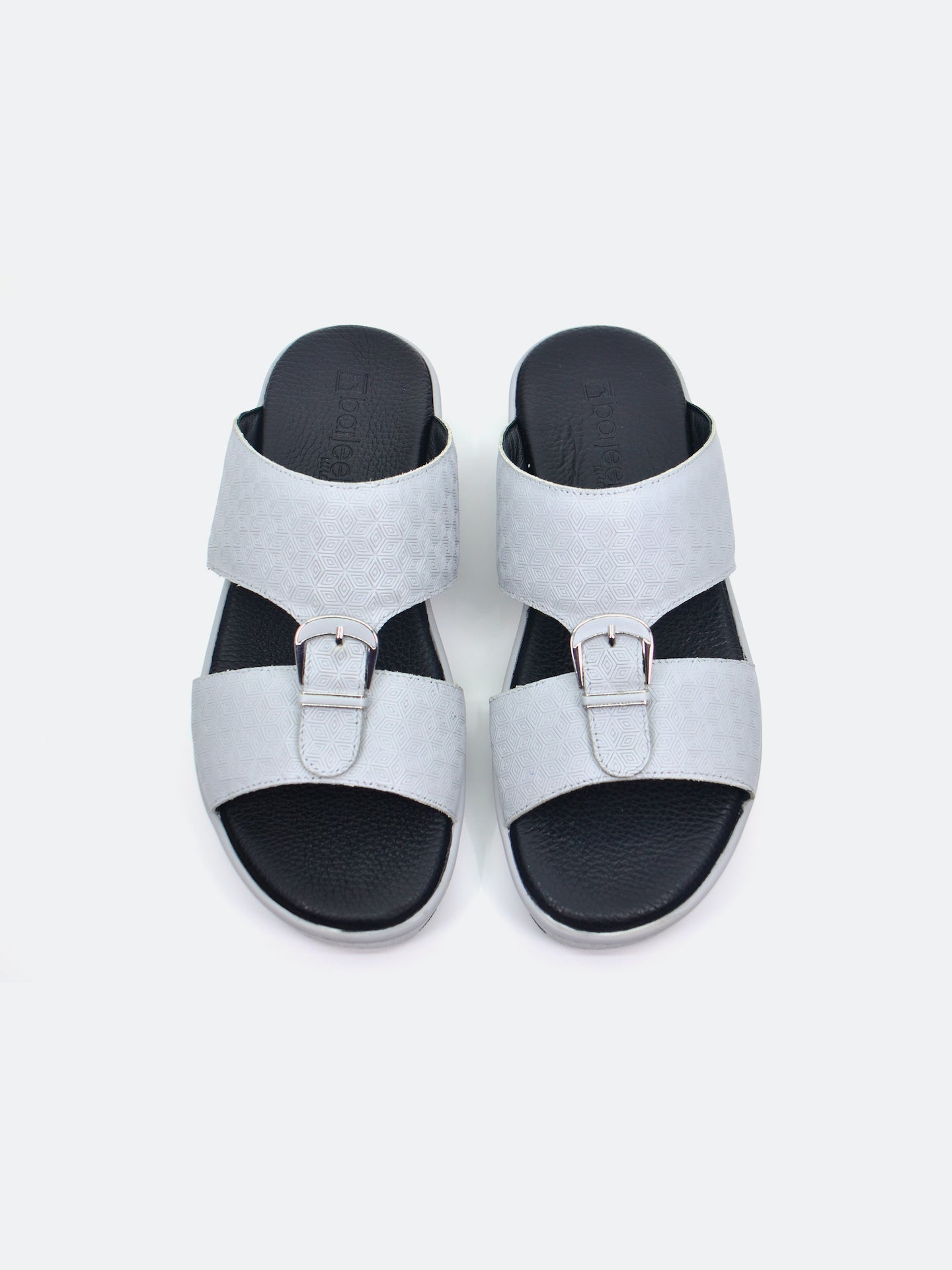 Barjeel Uno SP1-017 Men's Arabic Sandals #color_Grey