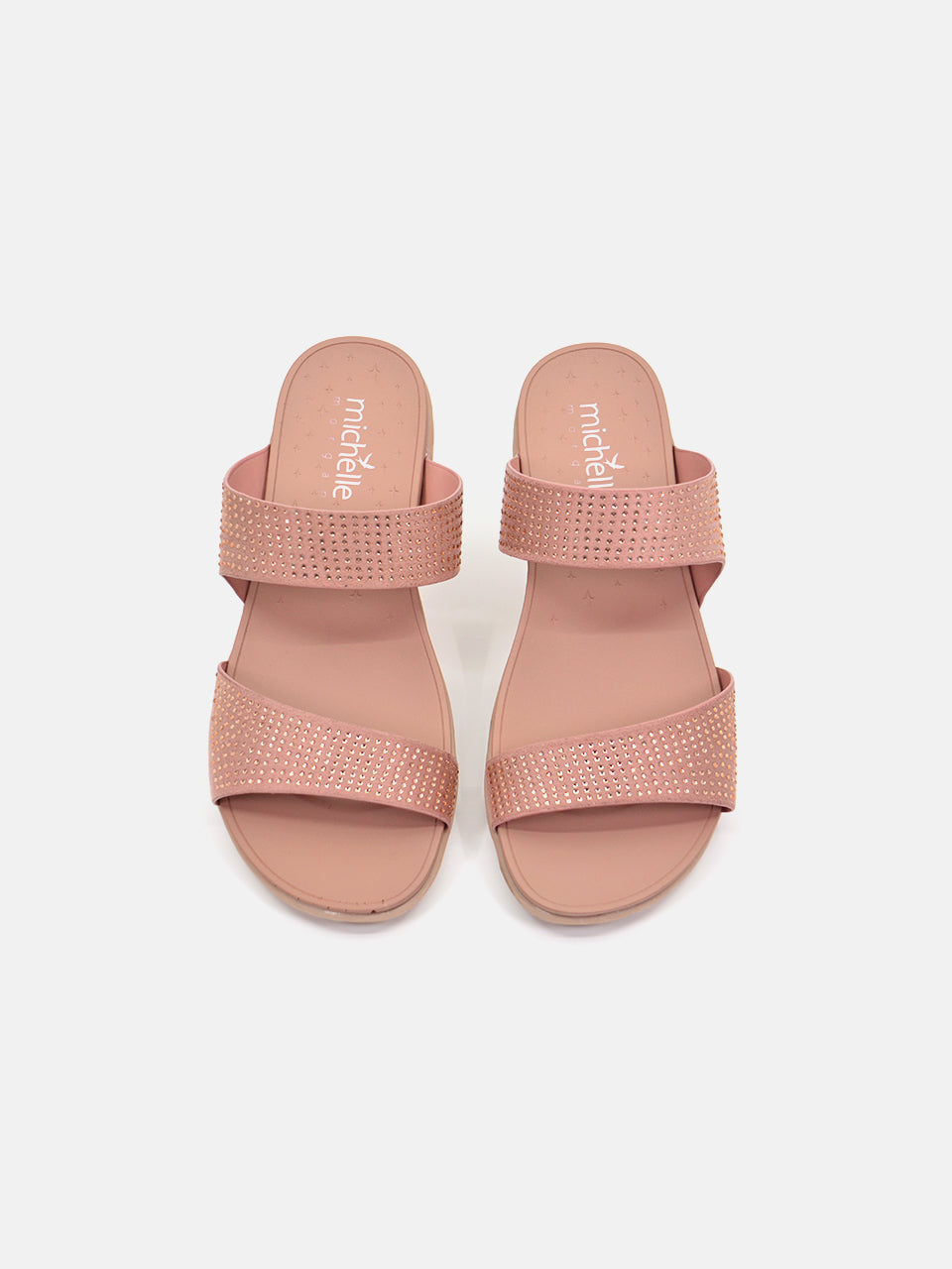 Michelle Morgan 814RJ082 Women's Flat Sandals #color_Pink