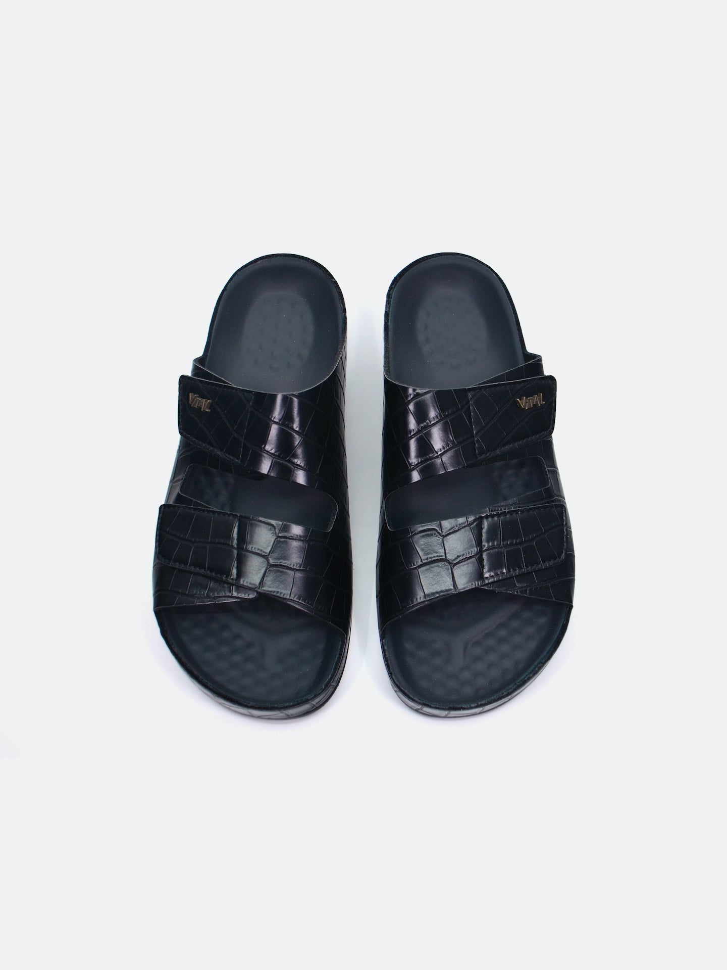 Vital 0938SY Men's Slider Sandals #color_Black