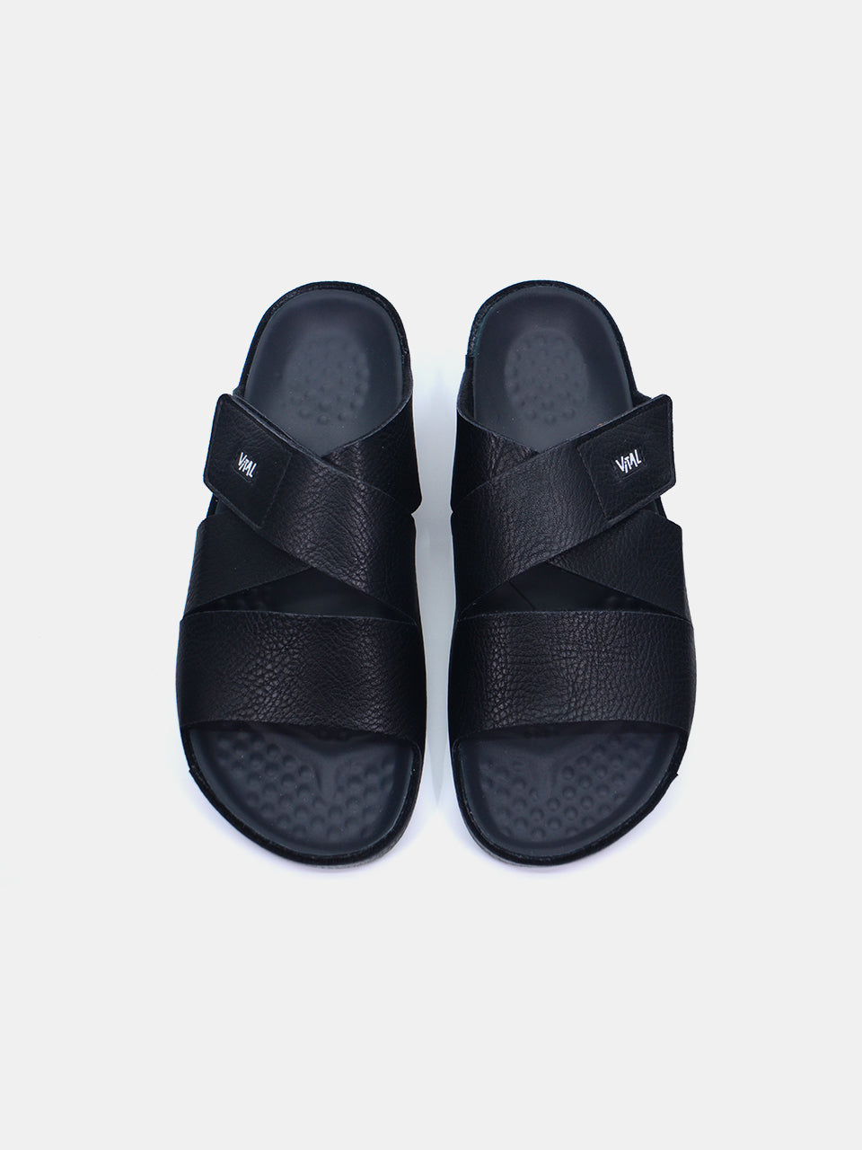 Vital 09080SY Men's Slider Sandals #color_Black