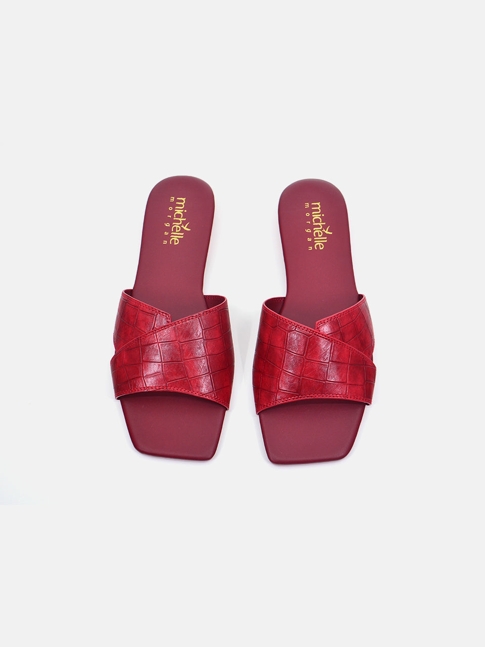 Michelle Morgan 114RJ80C Women's Flat Sandals #color_Red