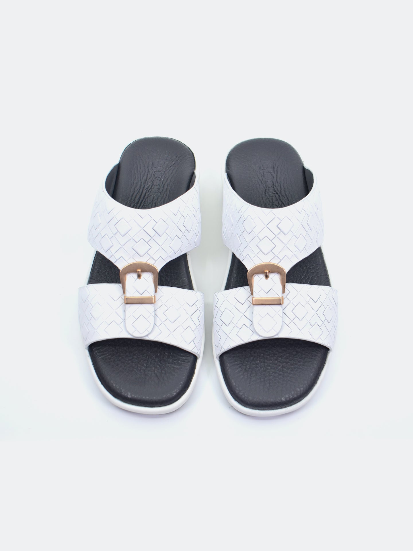 Barjeel Uno SP1-030 Boys Arabic Sandals #color_White