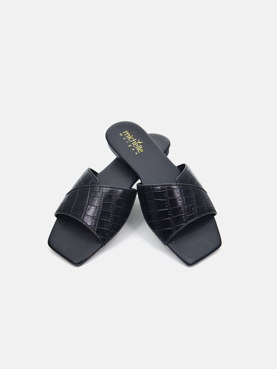 Michelle Morgan 114RJ80C Women's Flat Sandals #color_Black