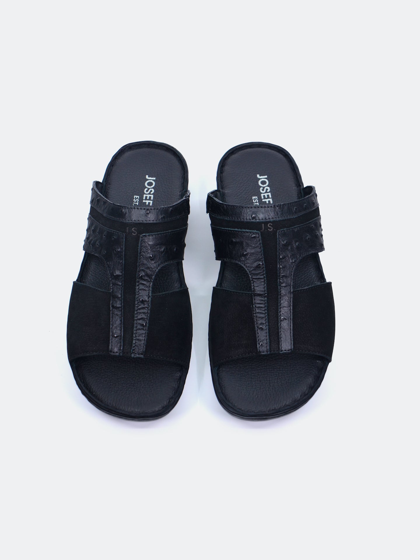 Josef Seibel Men's Slider Sandals #color_Black
