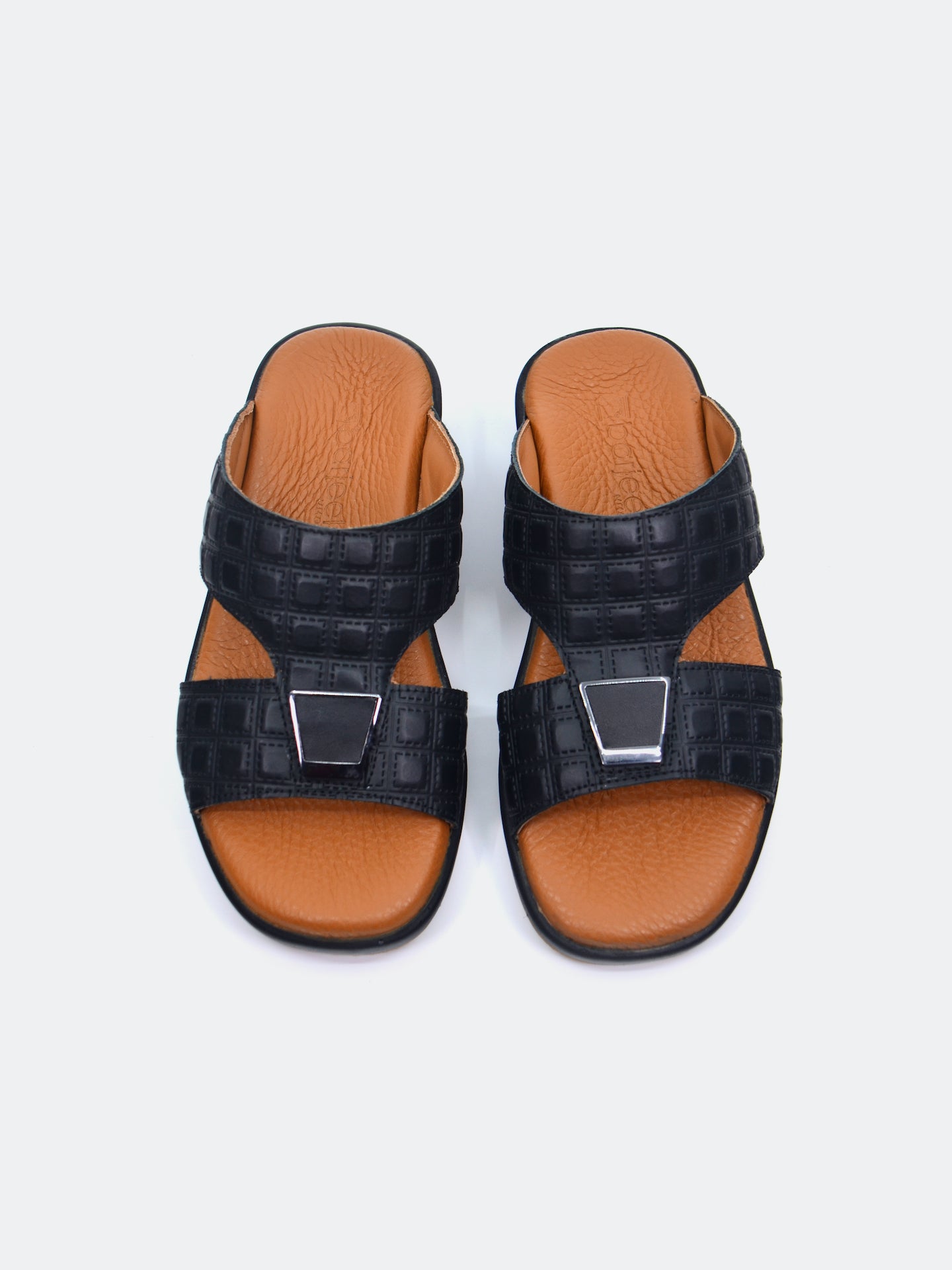 Barjeel Uno TAM-107 Boys Arabic Sandals #color_Black