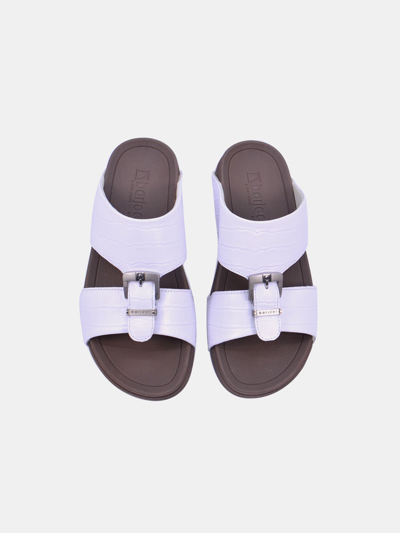 Barjeel Uno 20295 Men's Arabic Sandals #color_White