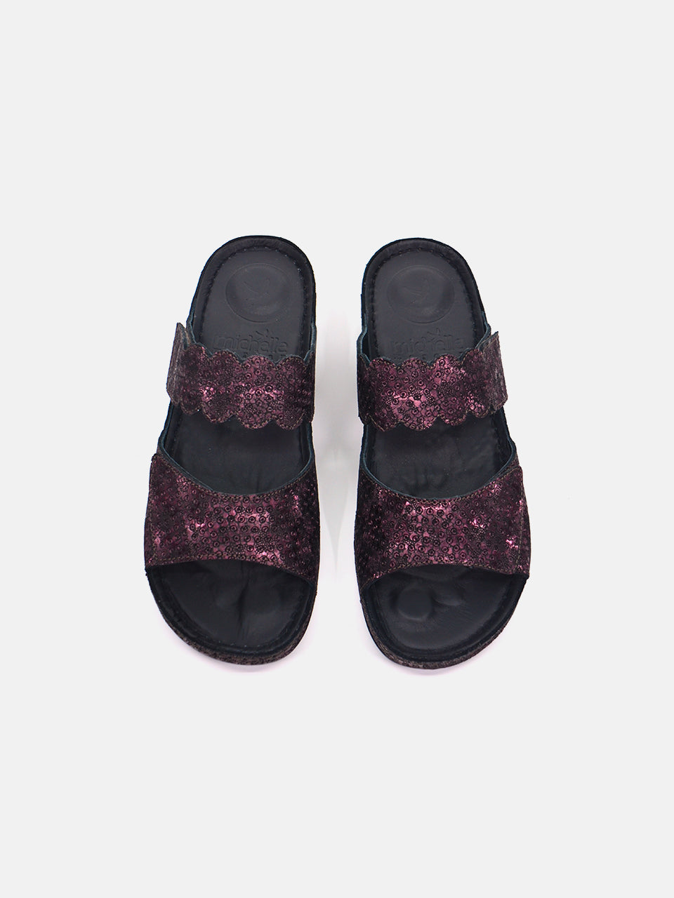 Michelle Morgan MM-102 Women's Slider Sandals #color_Red