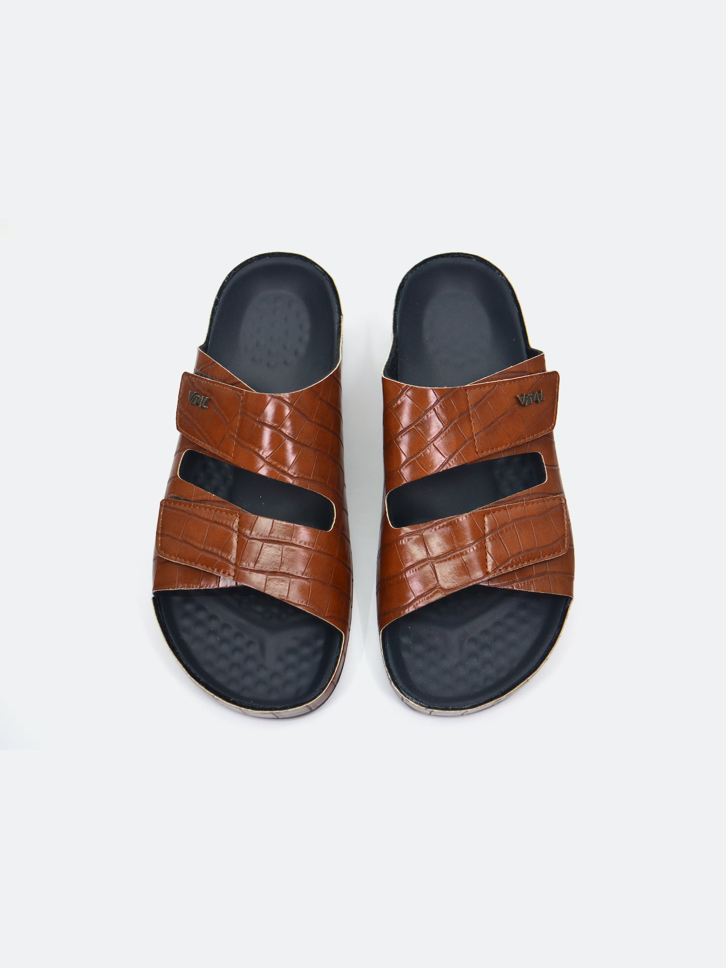 Vital 0938SY Men's Slider Sandals #color_Brown
