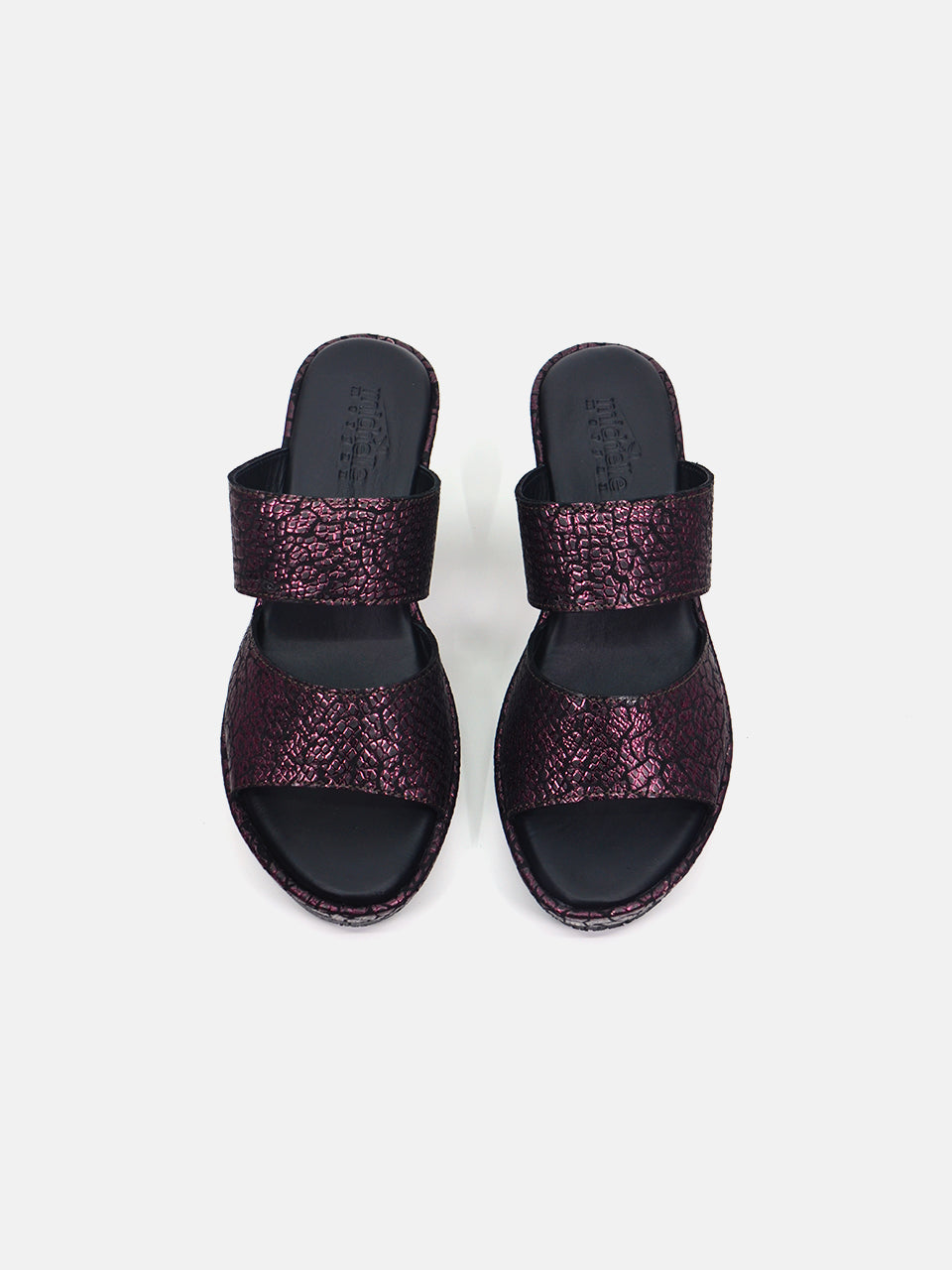 Michelle Morgan MM-302 Women's Wedge Sandals #color_Maroon