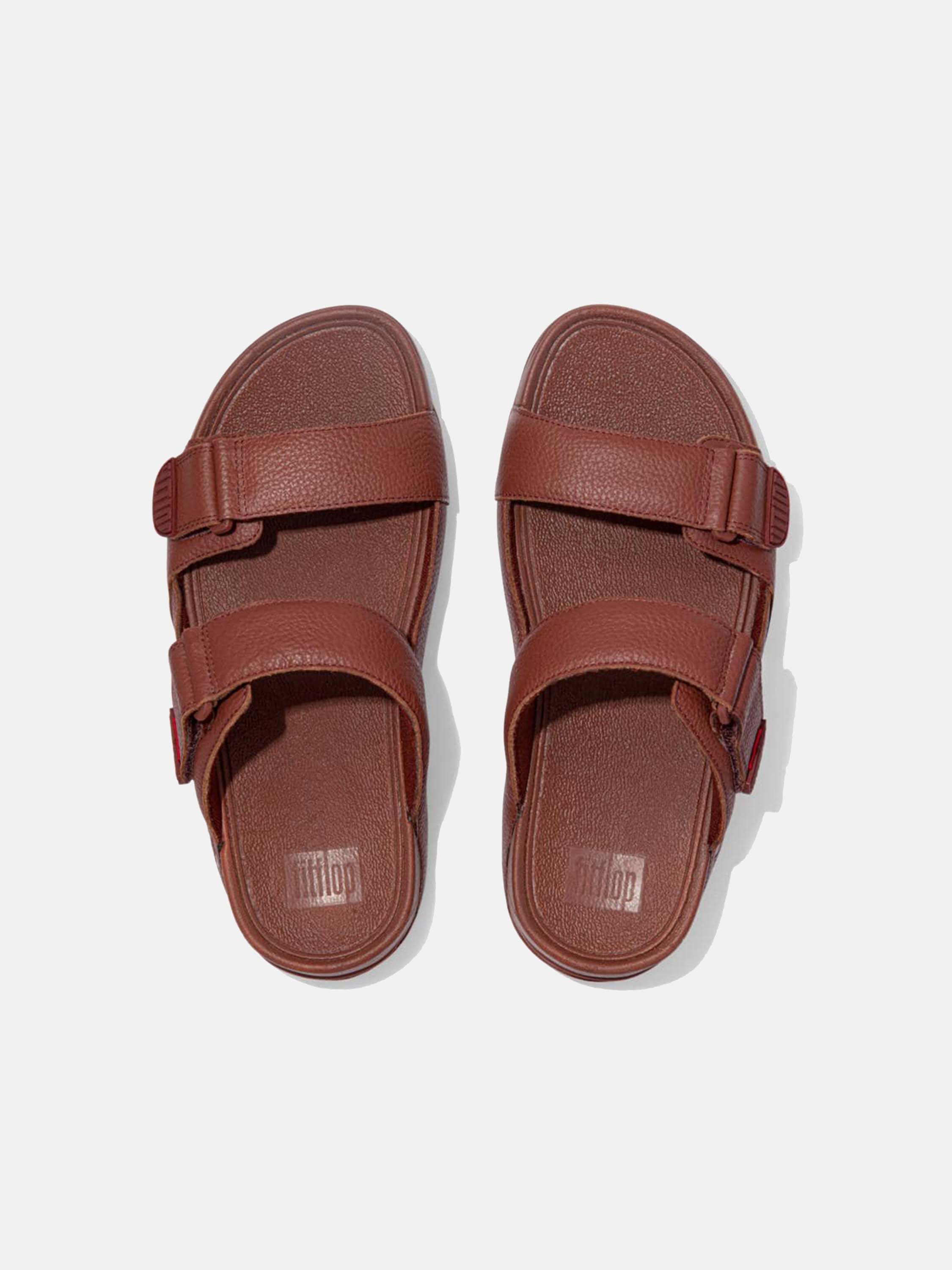 Fitflop Men's Gogh Moc Leather Sandals #color_Red