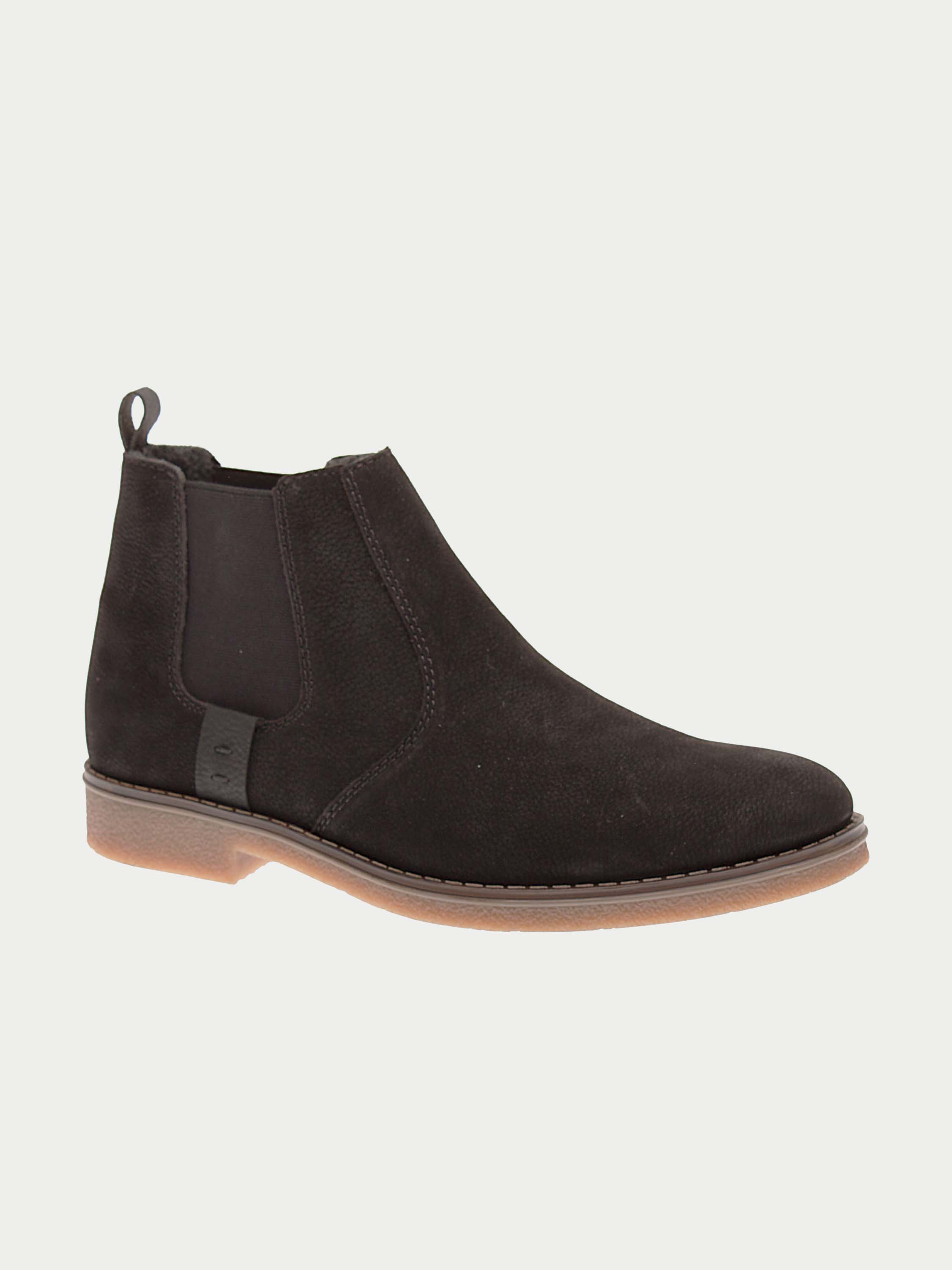 Rieker 33853 Men's Suede Chelsea Boots #color_Black