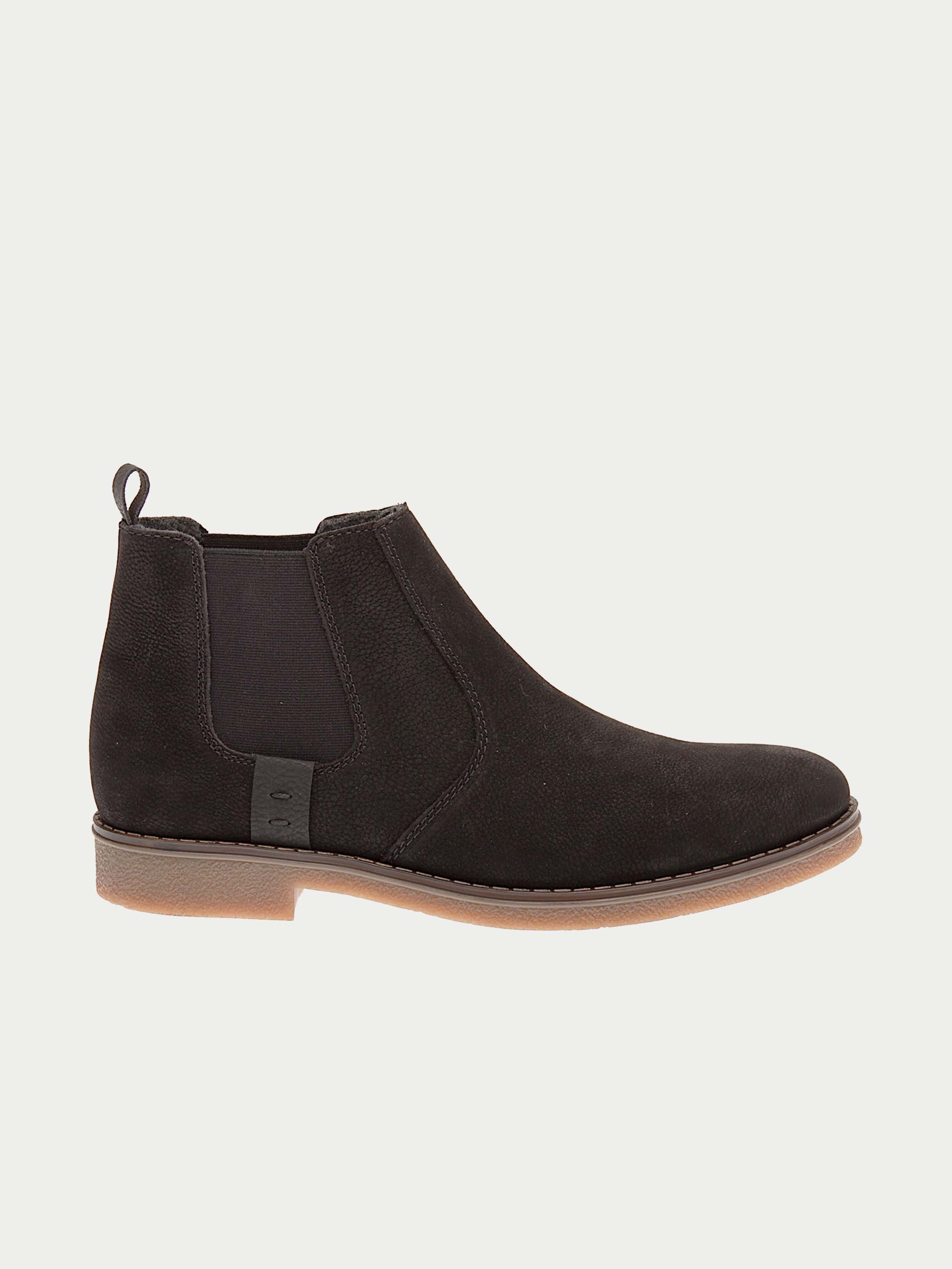 Rieker 33853 Men's Suede Chelsea Boots #color_Black