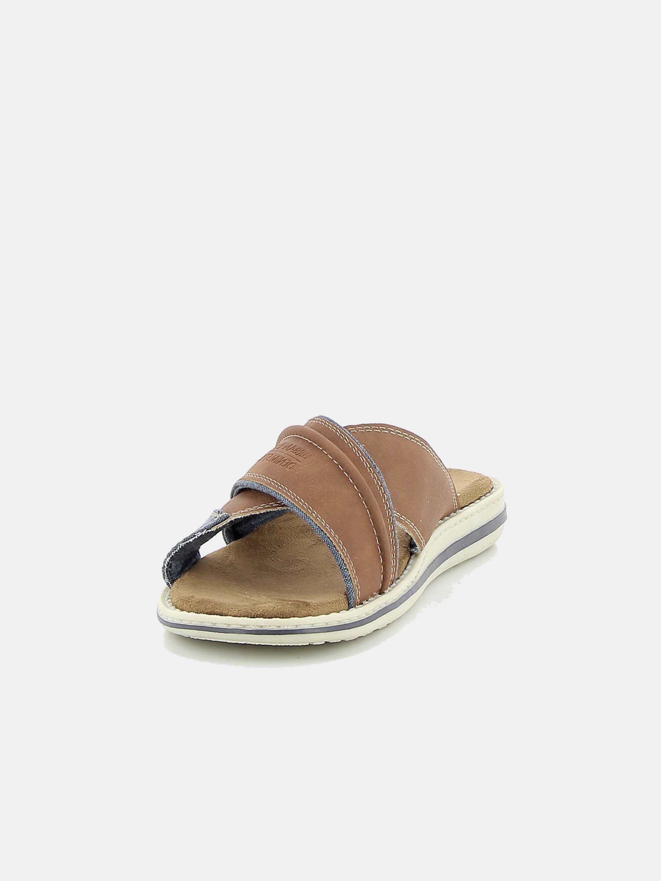 Sprox Men's Suede Slider Sandals #color_Brown