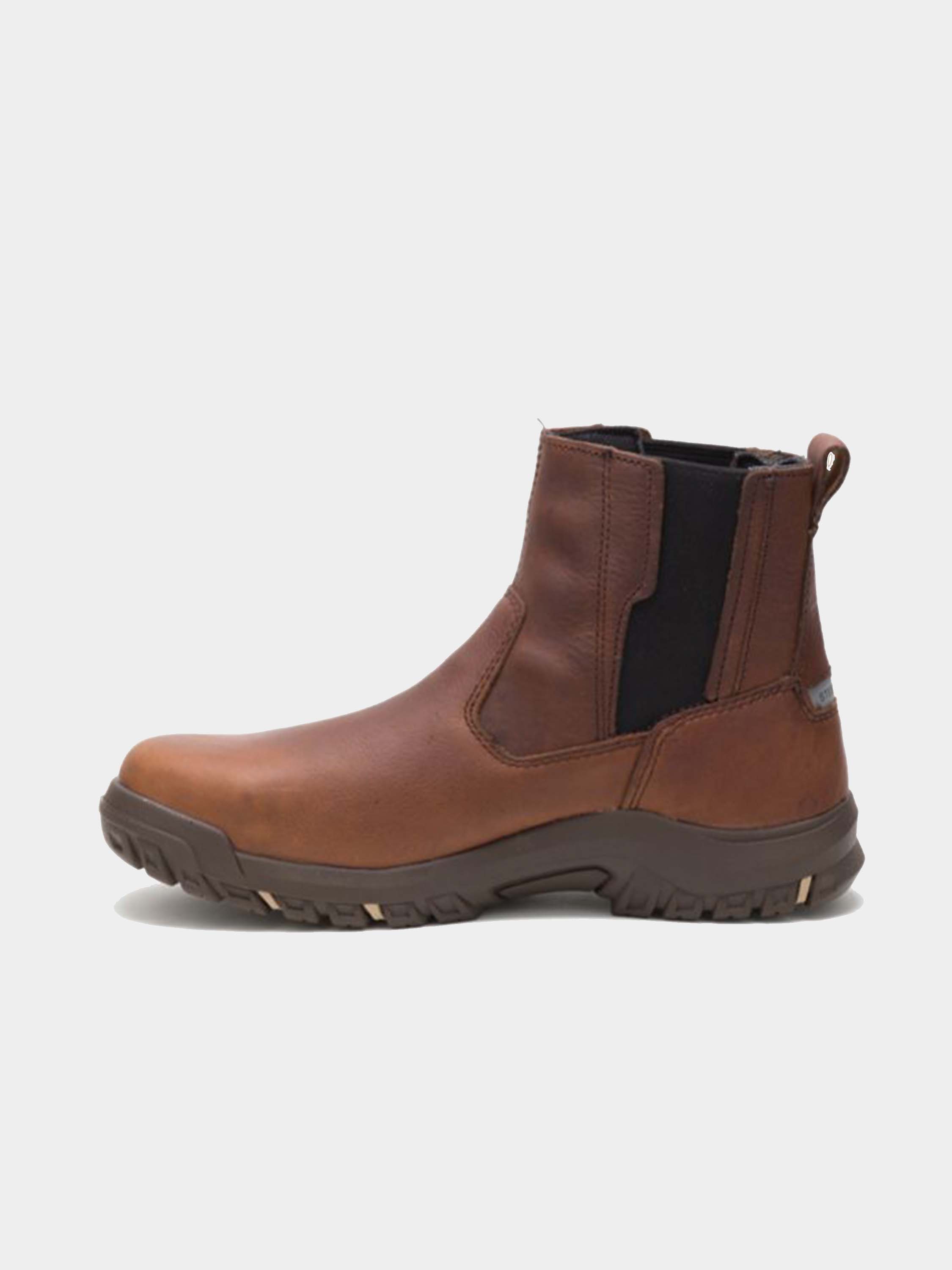 Caterpillar Women's Abbey Steel Toe Work Boot #color_Brown