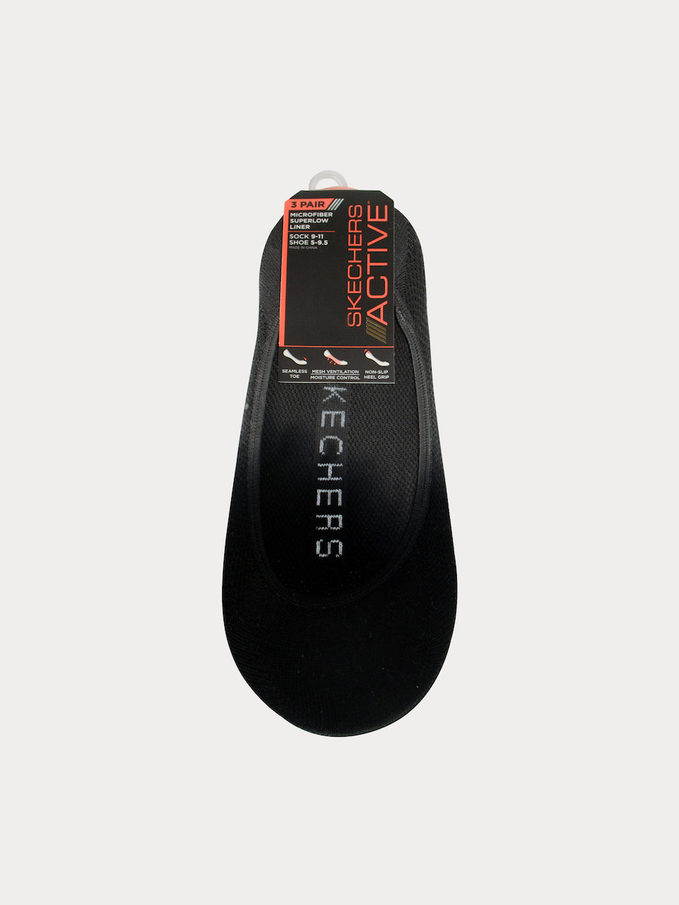 Skechers Women 3 Pack Non Terry Microfiber Super low Liner Socks #color_Grey