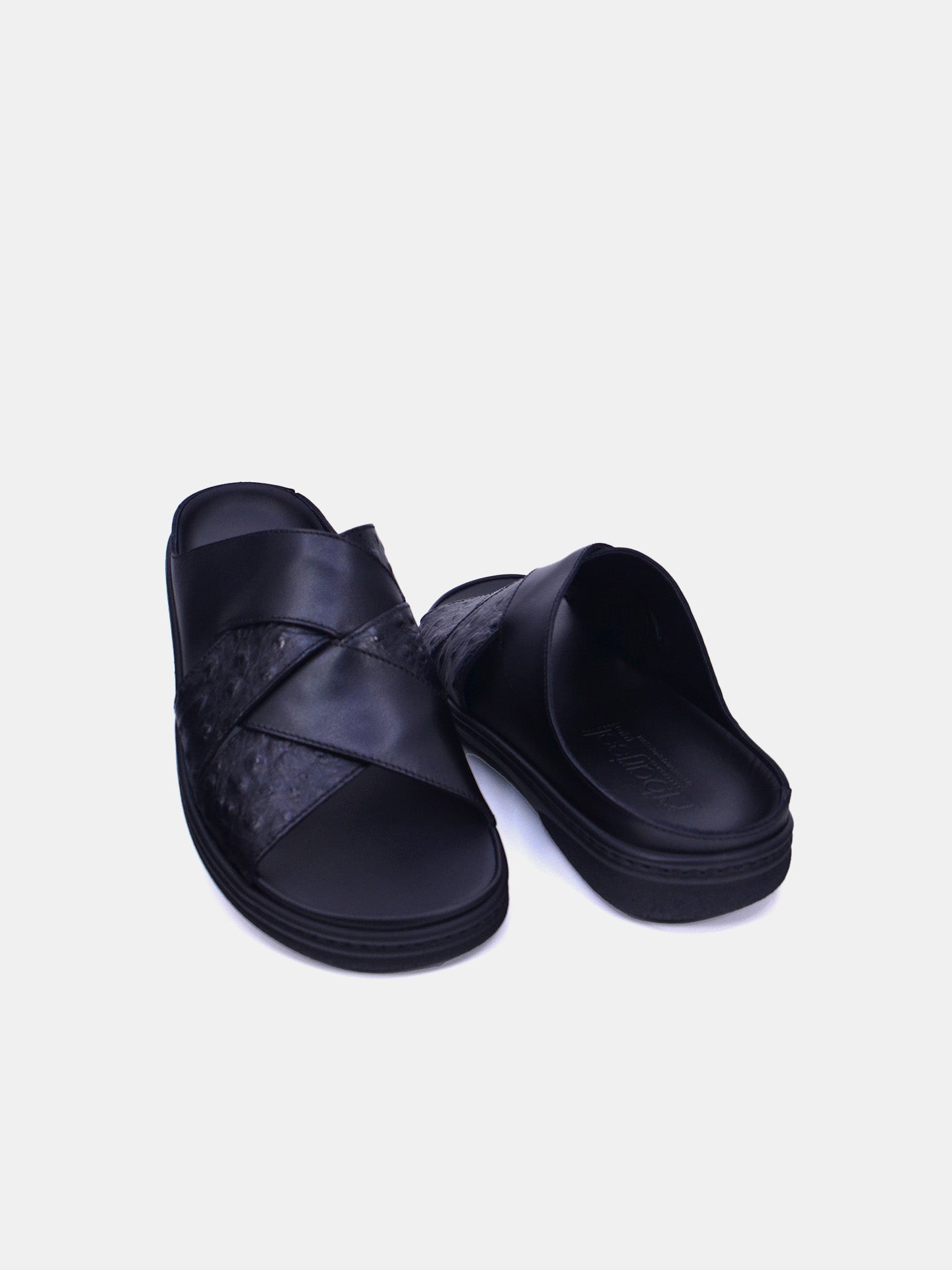 Barjeel Uno 2339 Men's Arabic Sandals #color_Black