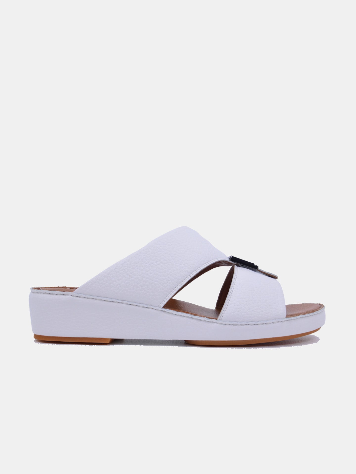 Barjeel Uno V-133 Men's Arabic Sandals #color_White