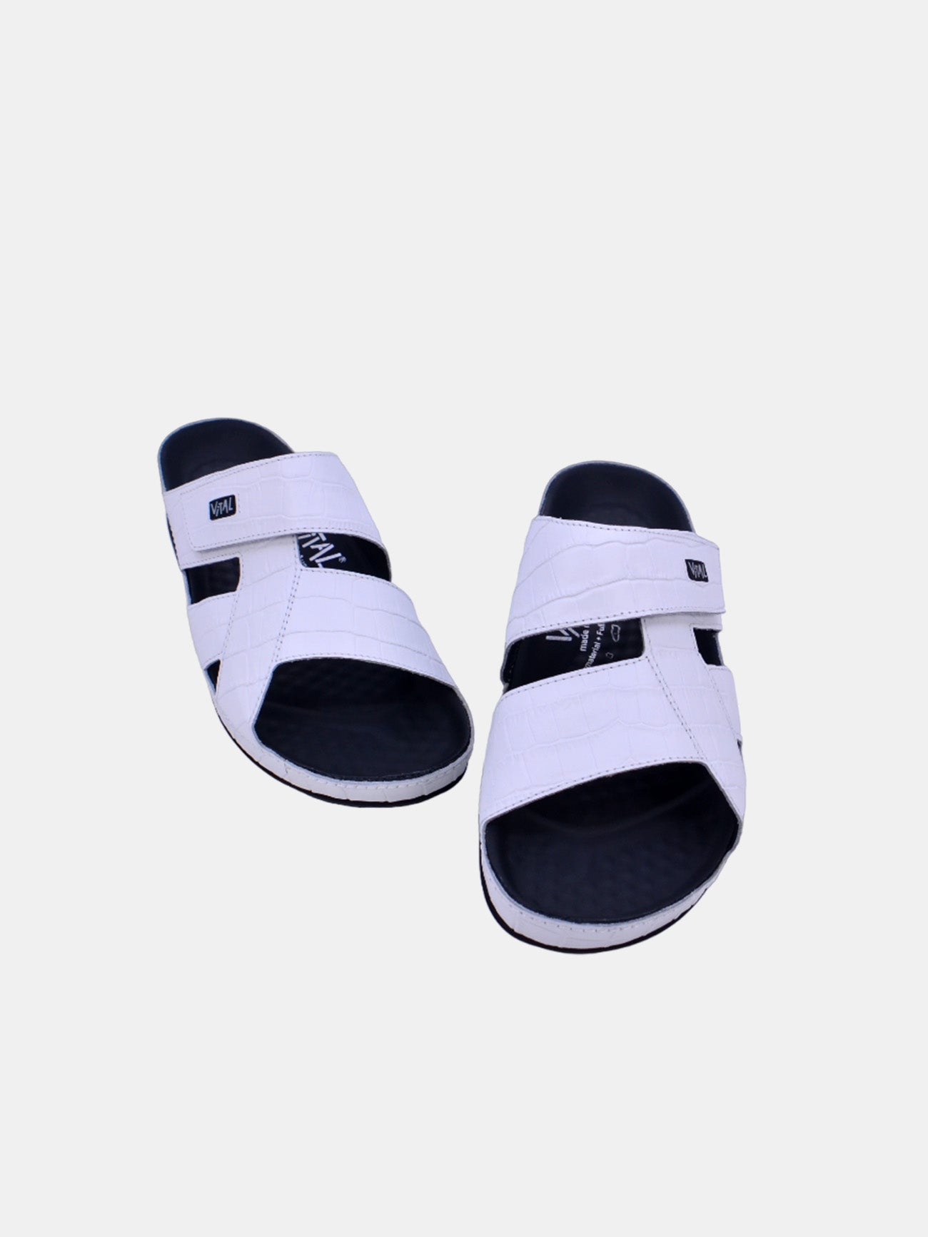 Vital 74004S Men's Slider Sandals #color_White