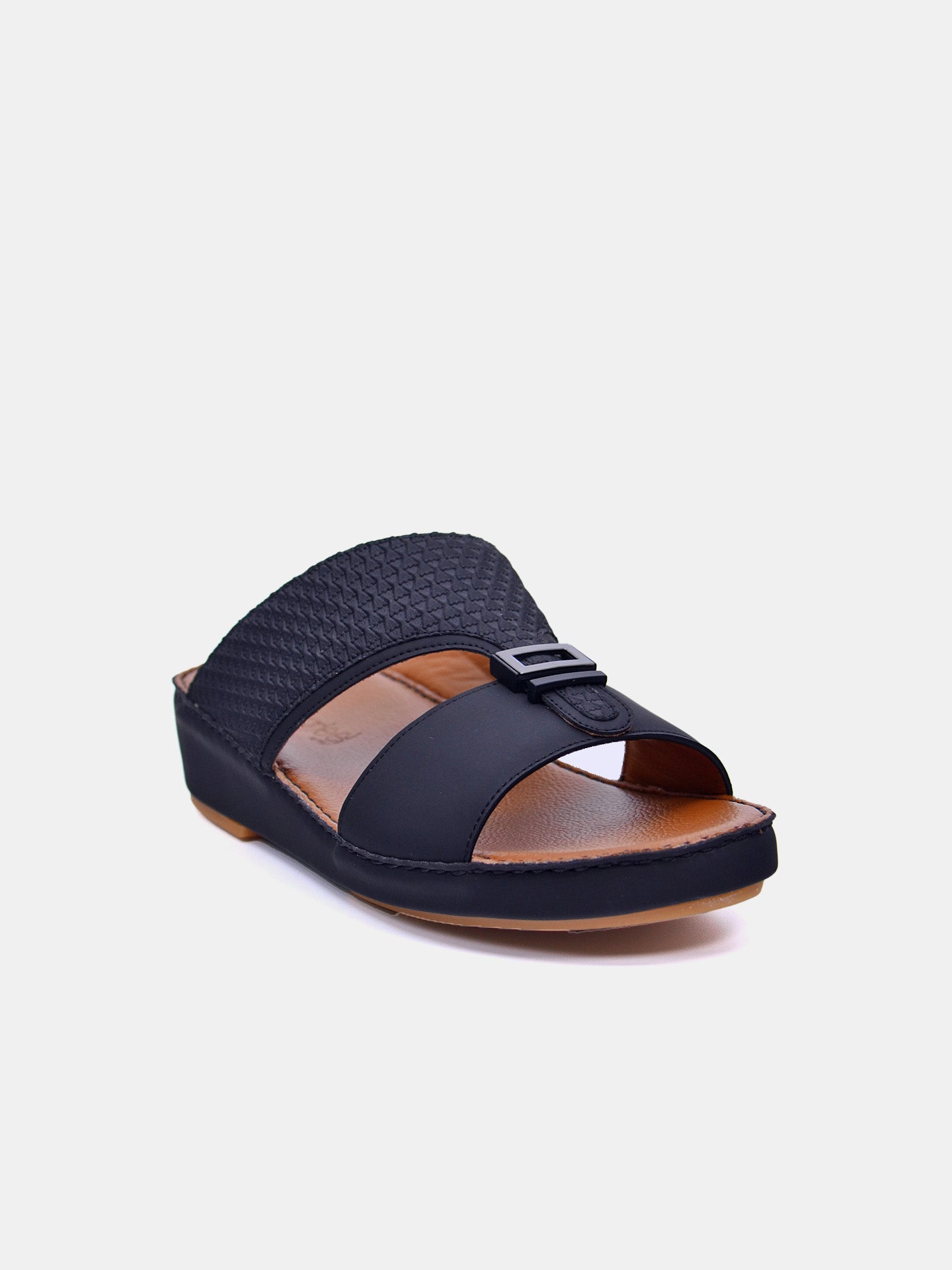 Barjeel Uno SP1-V8 Men's Arabic Sandals #color_Black