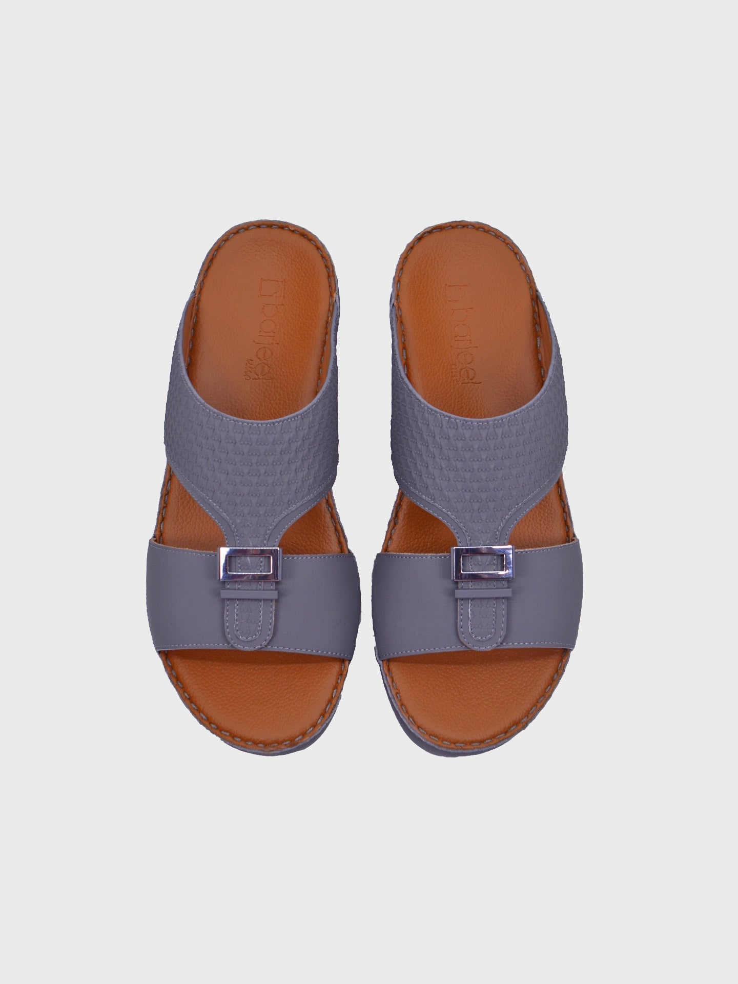 Barjeel Uno SP1-V8 Men's Arabic Sandals #color_Grey