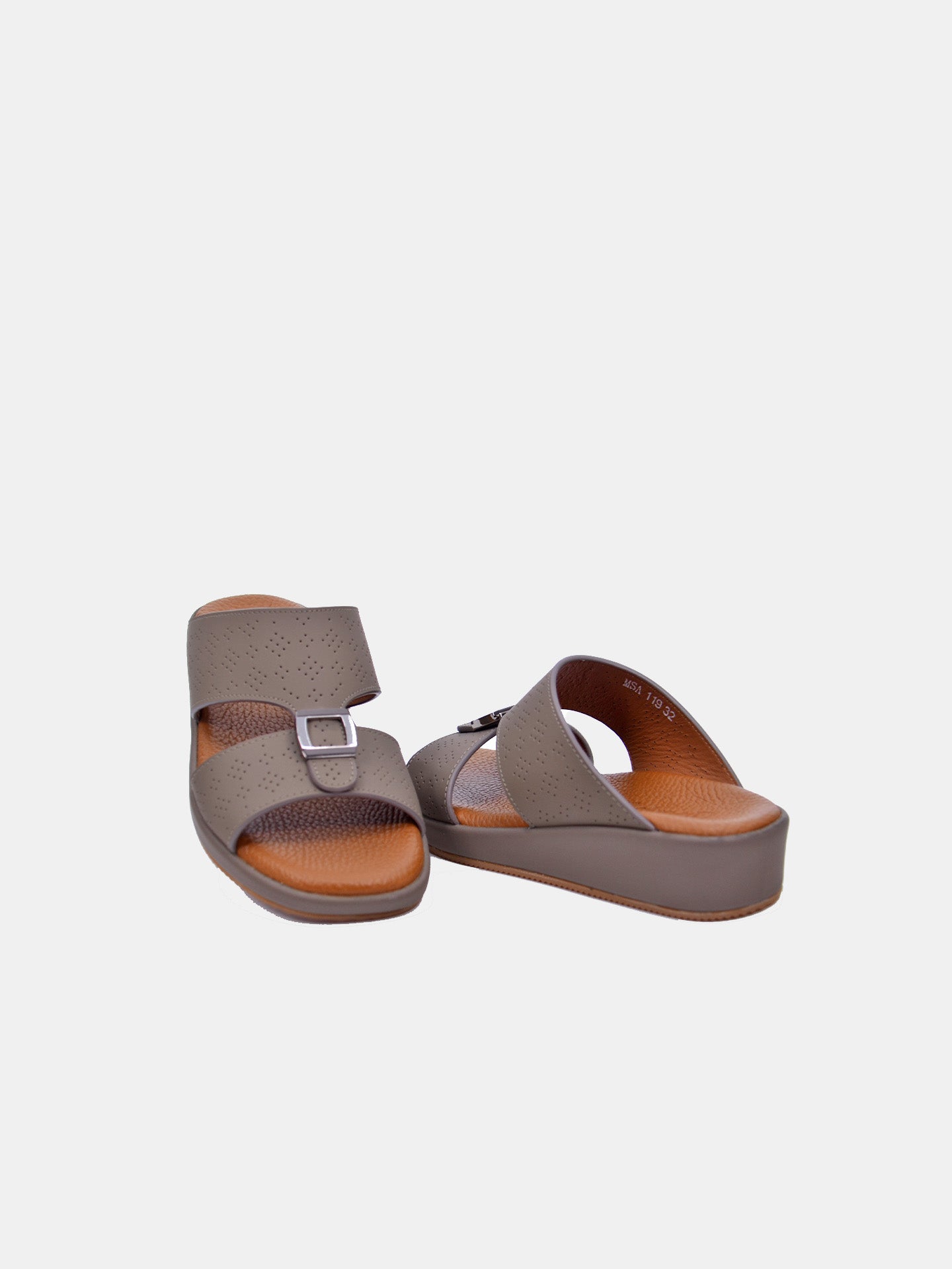 Barjeel Uno MSA-119 Boys Arabic Sandals #color_Grey