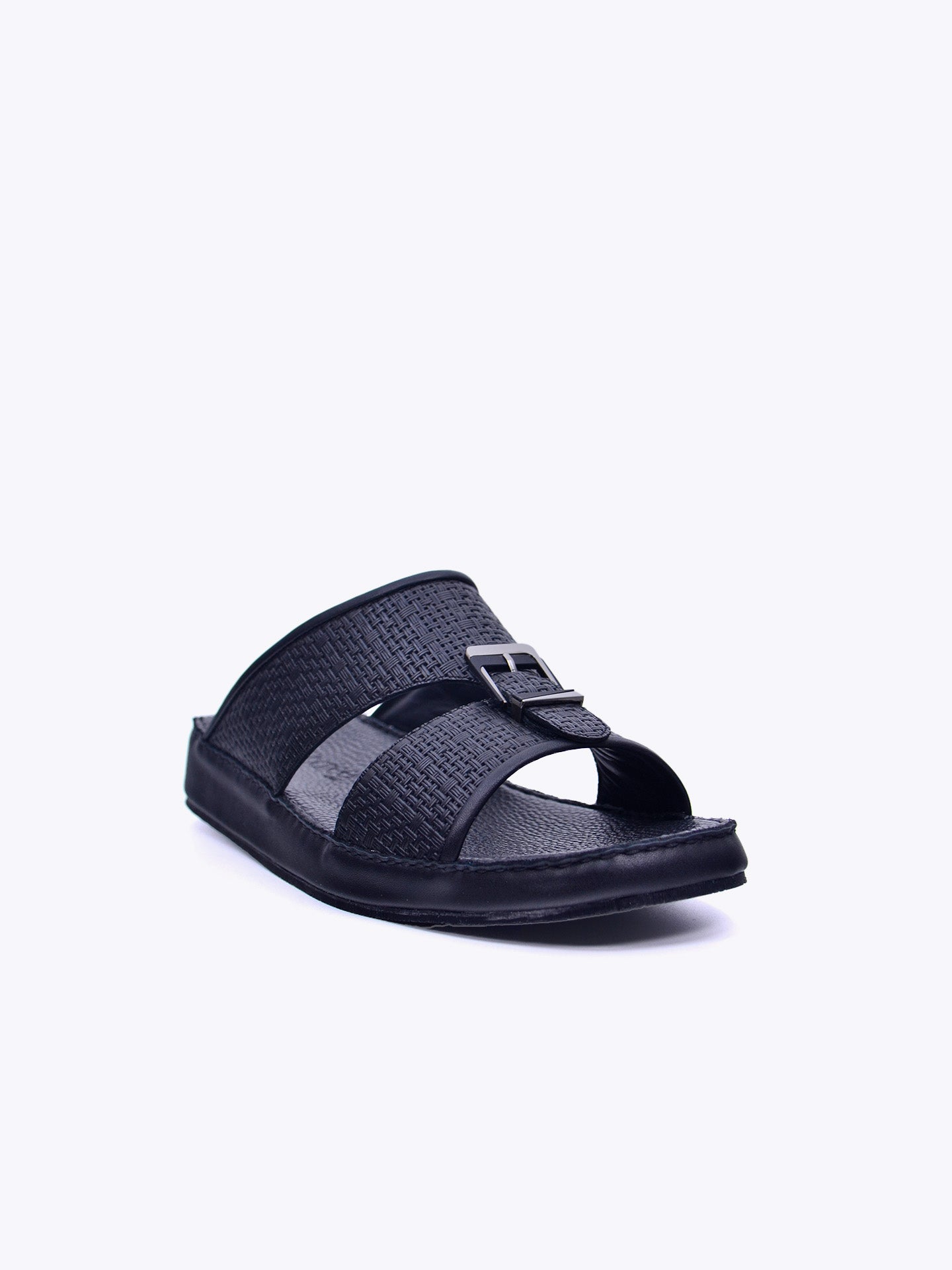Barjeel Uno MSA-112 Men's Arabic Sandals #color_Black