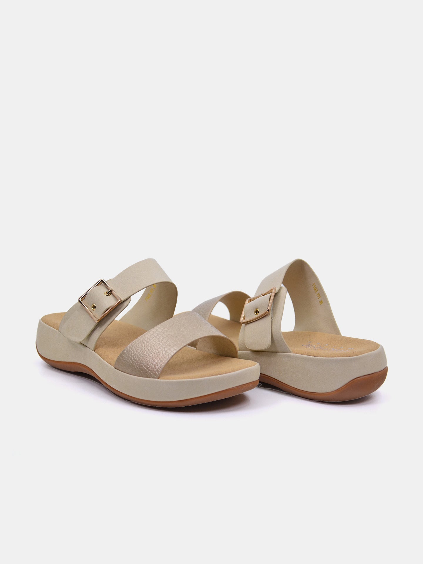 Michelle Morgan 114RL191 Women's Flat Sandals #color_Gold