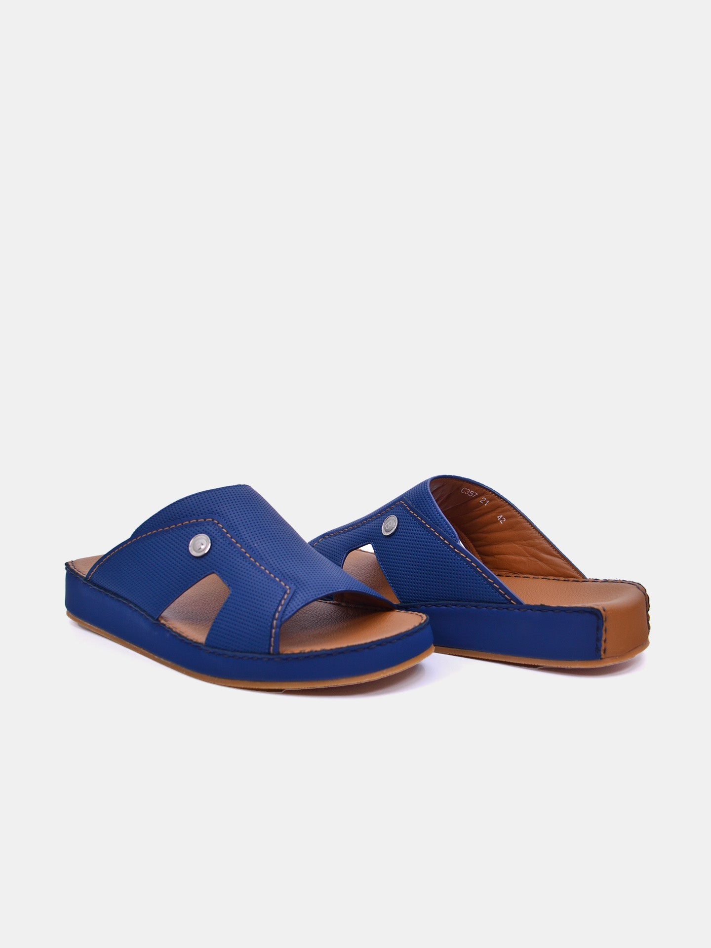 Barjeel Uno C357-21 Men's Arabic Sandals #color_Blue