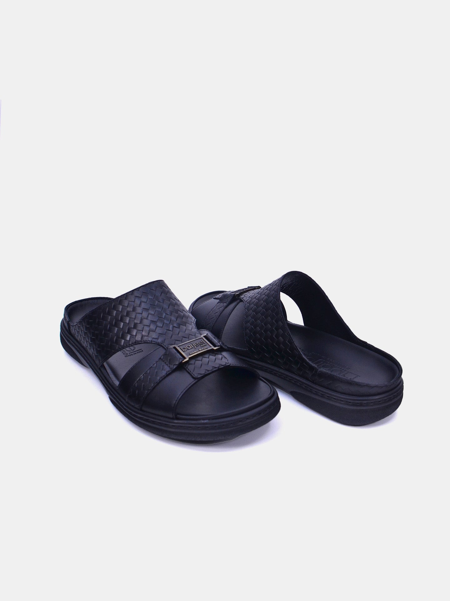 Barjeel Uno 2372 Men's Arabic Sandals #color_Black
