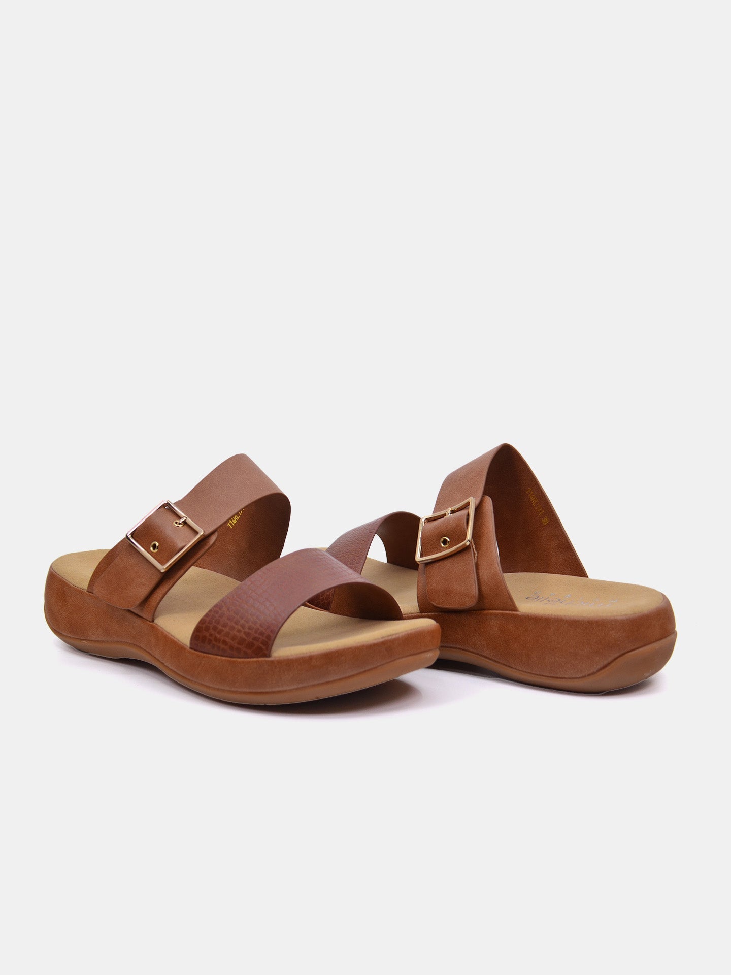 Michelle Morgan 114RL191 Women's Flat Sandals #color_Brown