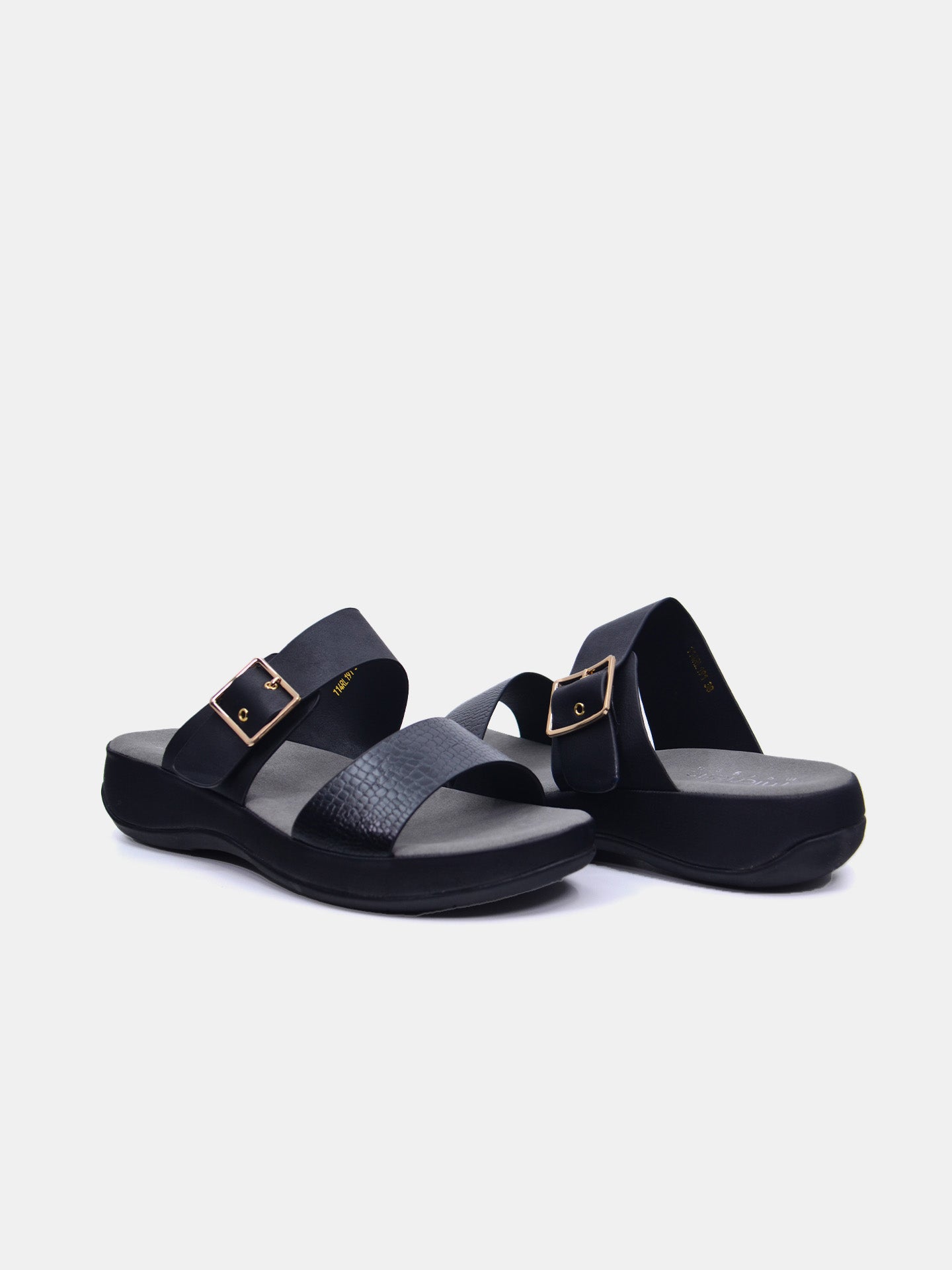Michelle Morgan 114RL191 Women's Flat Sandals #color_Black