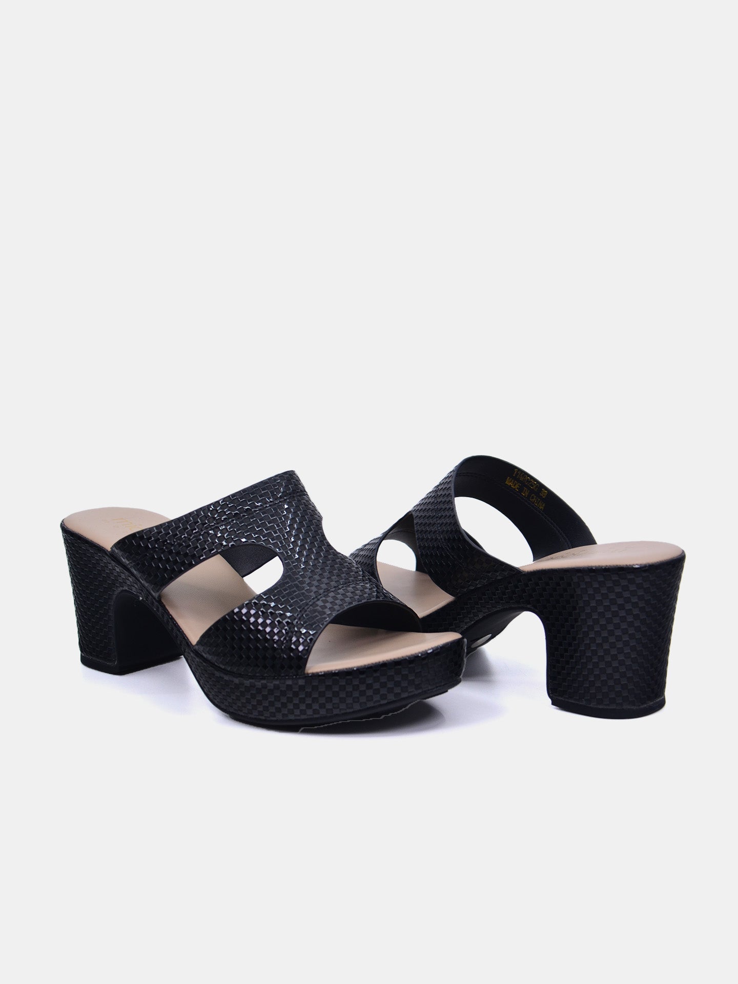 Michelle Morgan 114RC25G Women's Heeled Sandals #color_Black