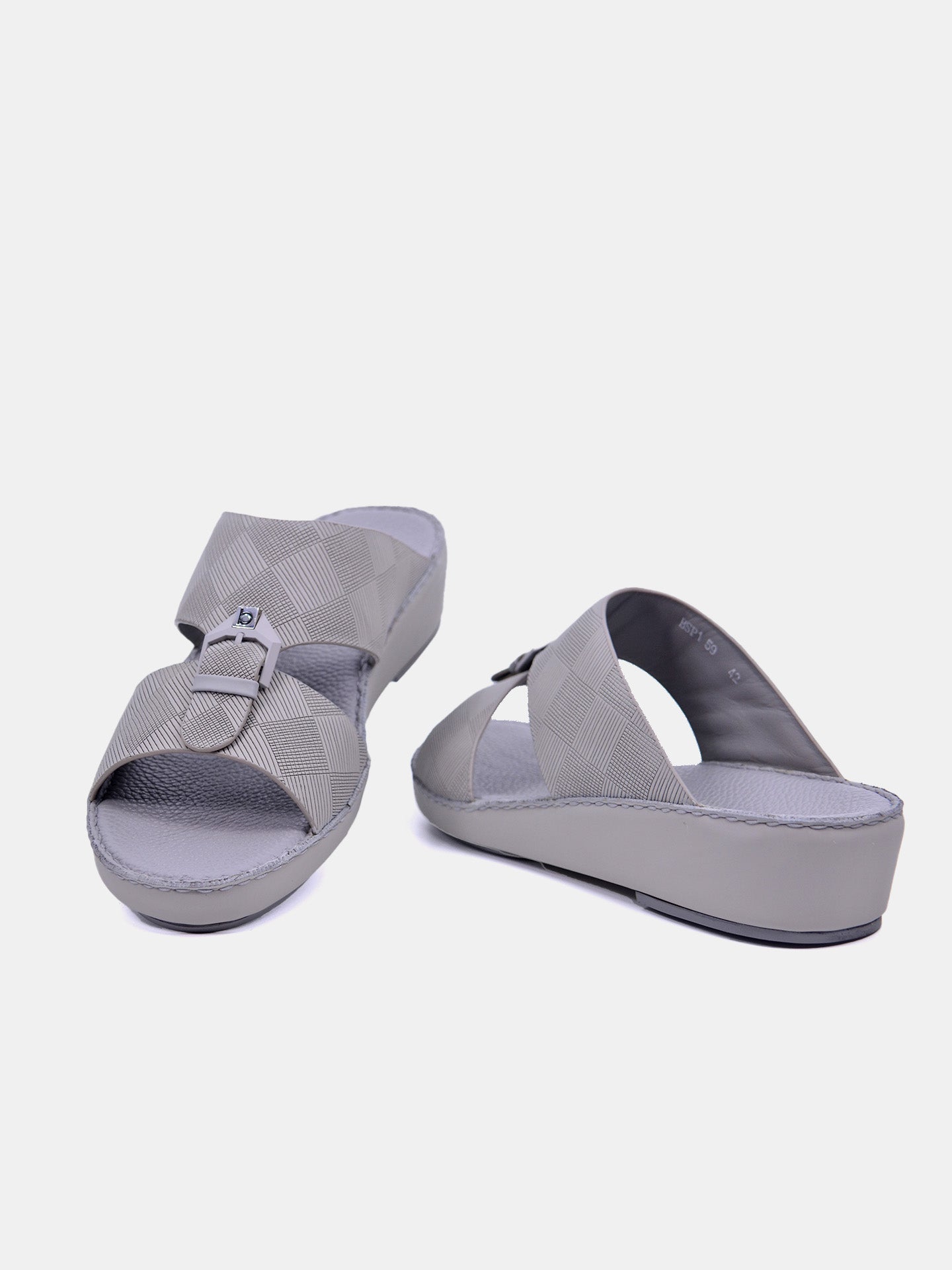 Barjeel Uno BSP1-59 Boys Arabic Sandals #color_Grey