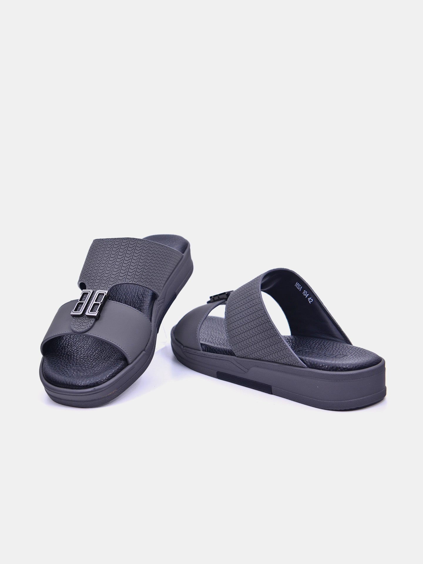 Barjeel Uno MSA-104 Boys Arabic Sandals #color_Grey