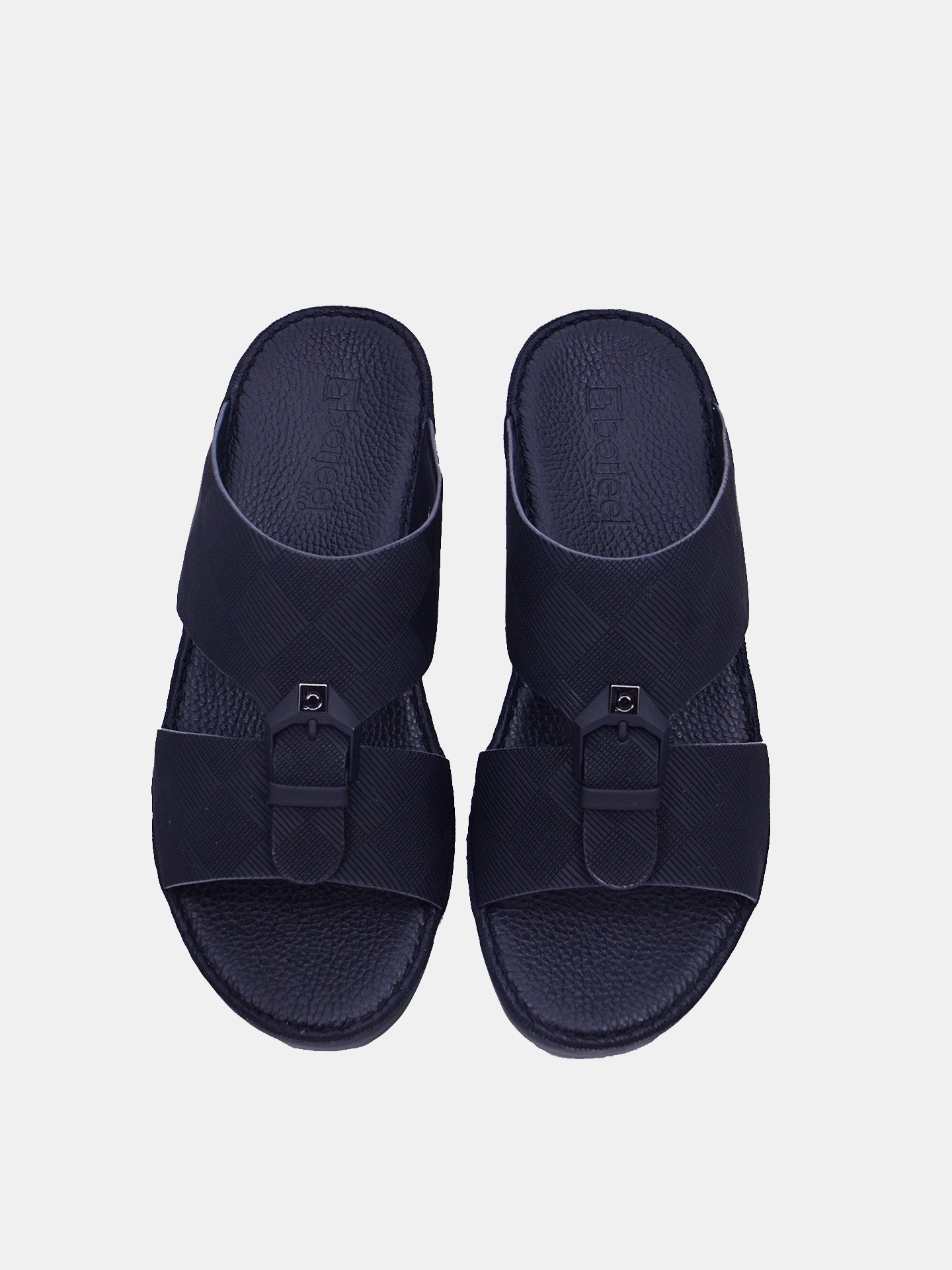 Barjeel Uno BSP1-59 Men's Arabic Sandals #color_Black