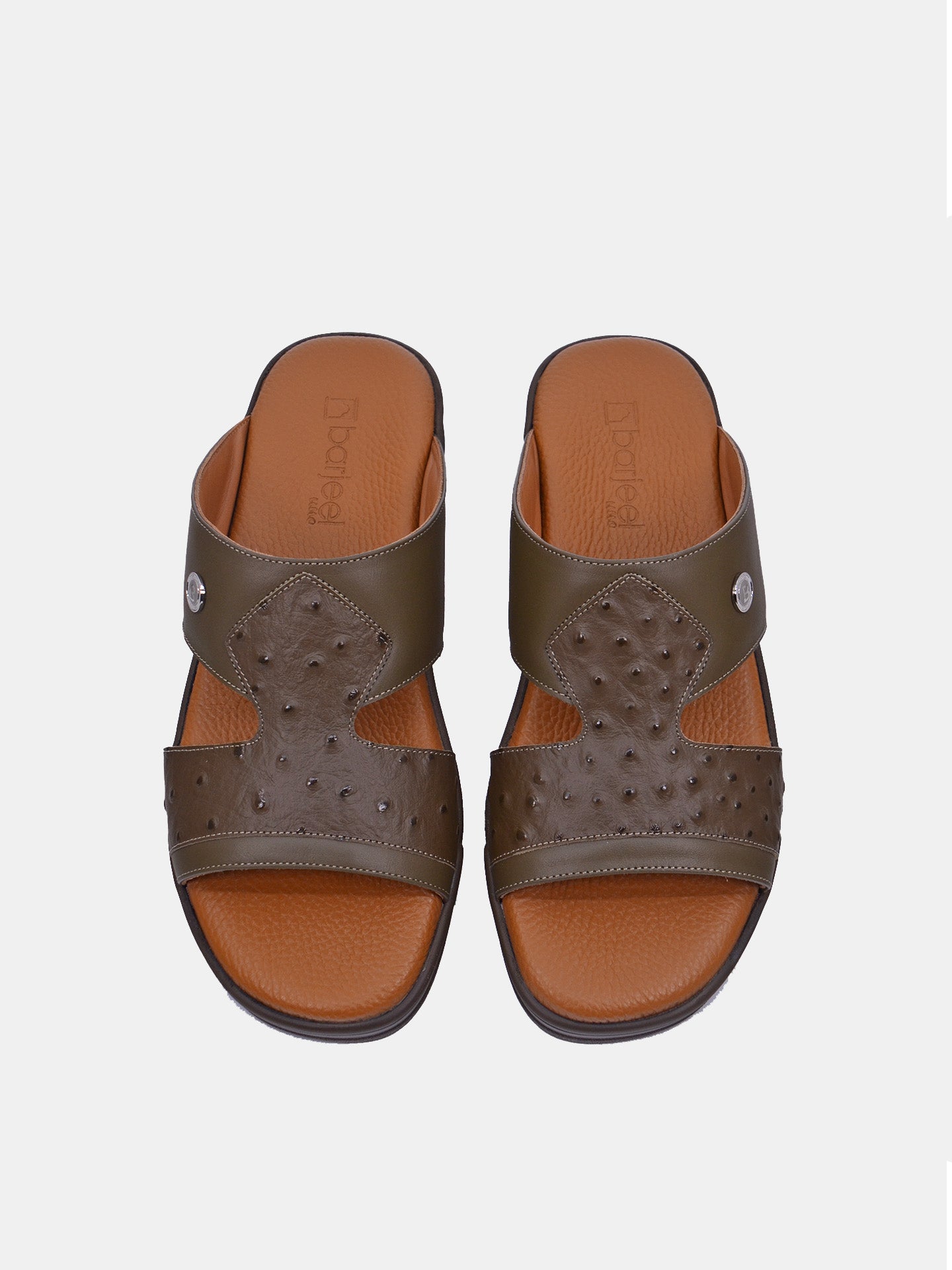 Barjeel Uno VTKB-03 Men's Arabic Sandals #color_Brown