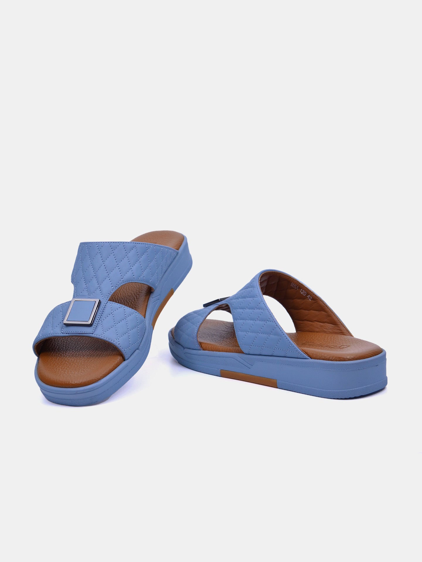 Barjeel Uno MSA-120 Men's Arabic Sandals #color_Blue